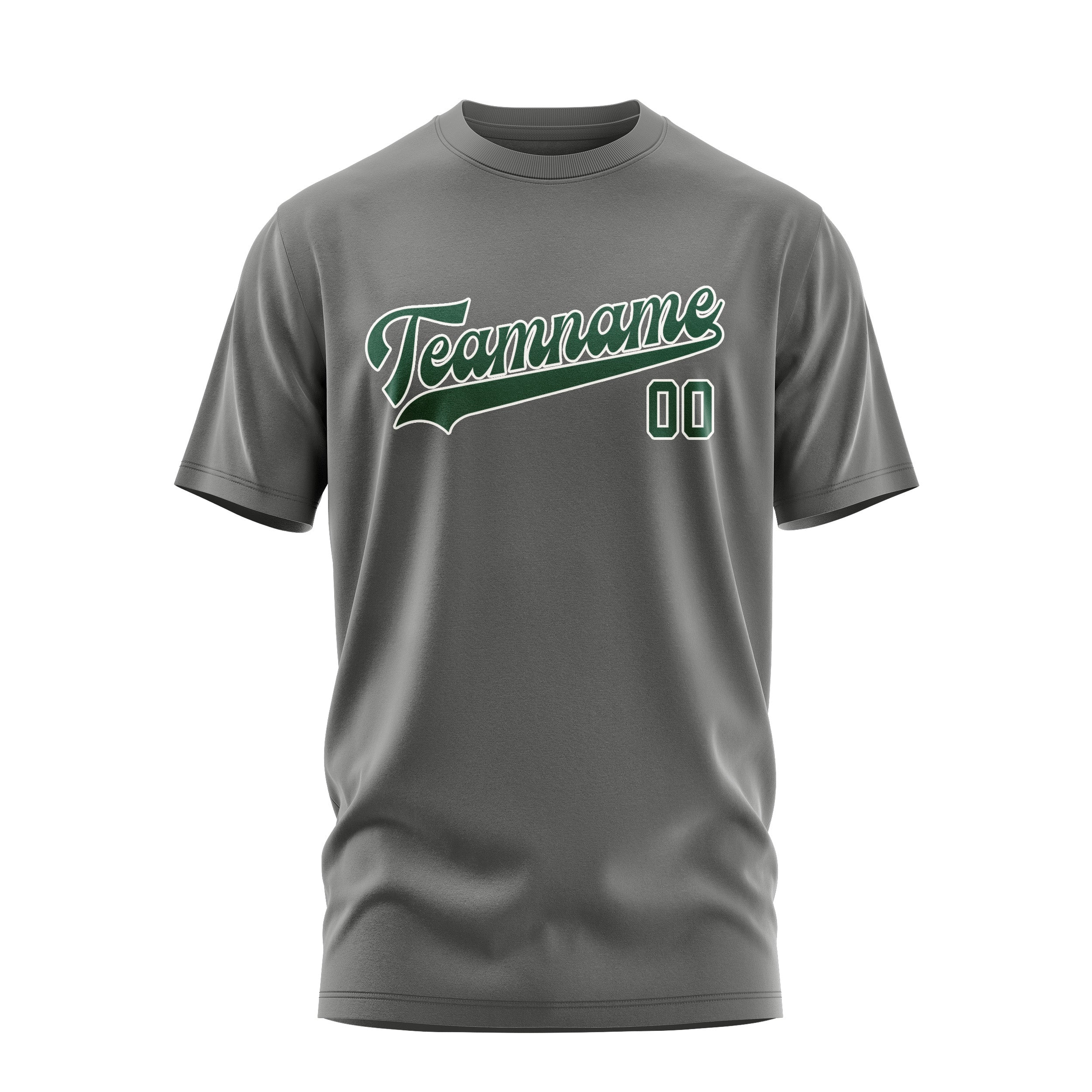 Custom Dark Grey Green T-Shirt