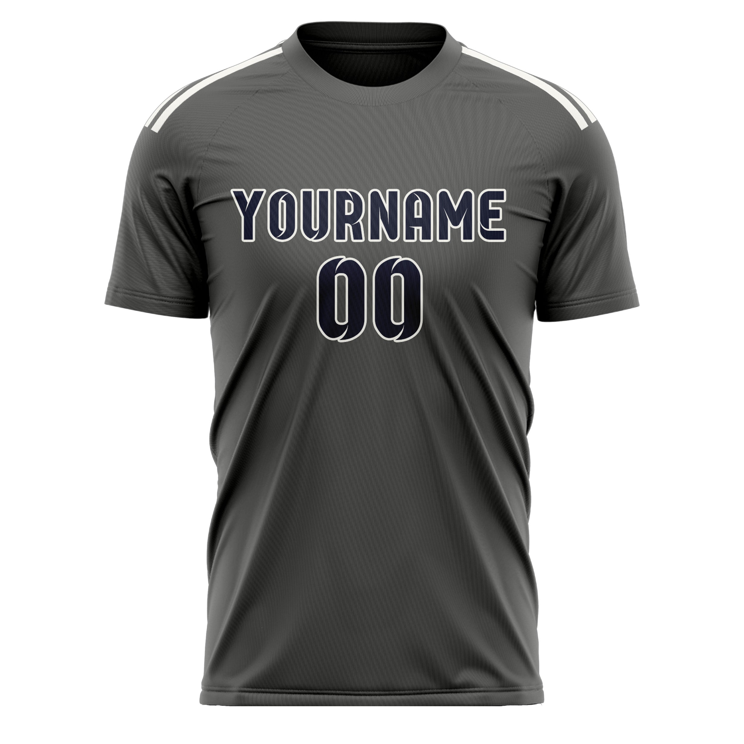 Custom Dark Grey Navy Soccer Jersey