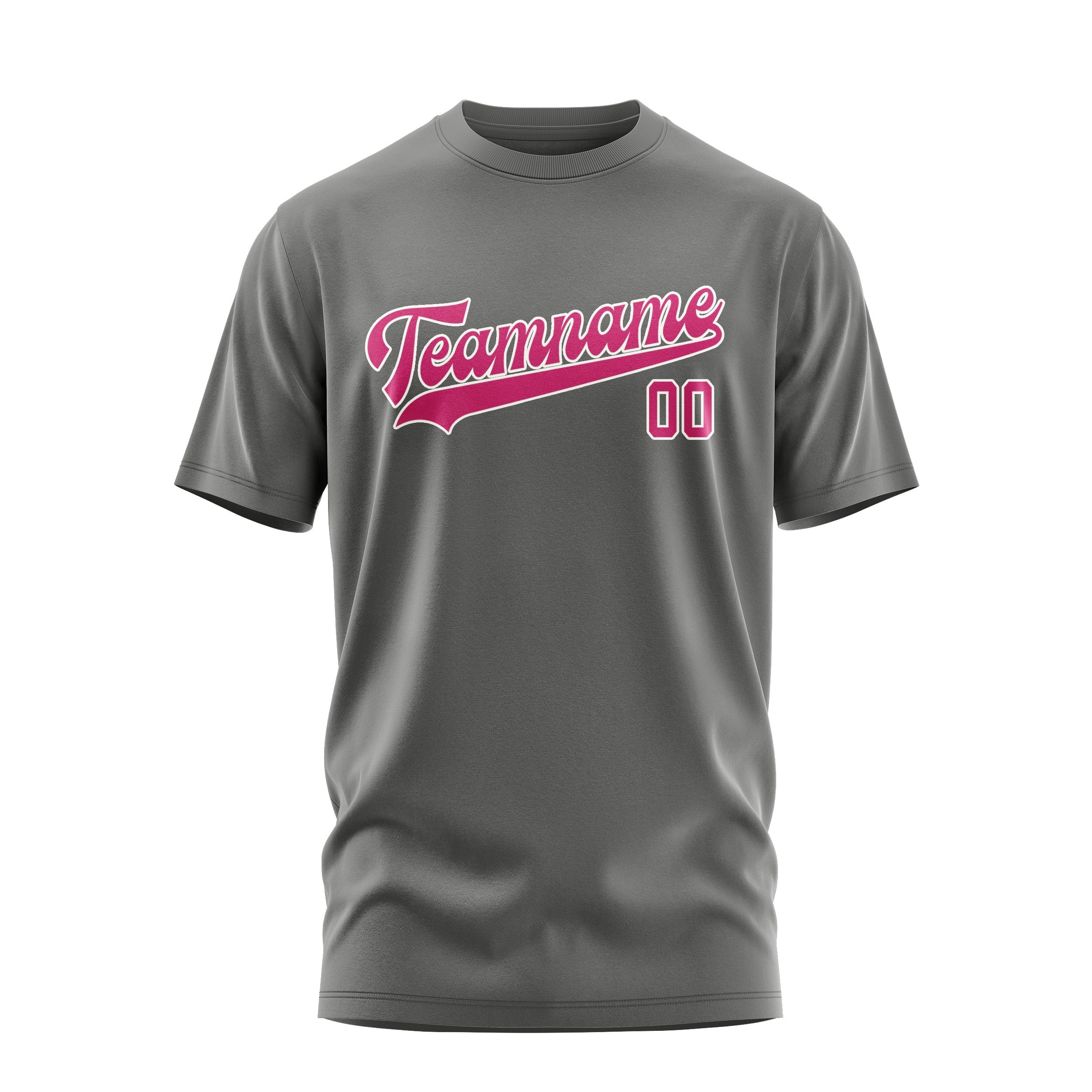 Custom Dark Grey Pink T-Shirt