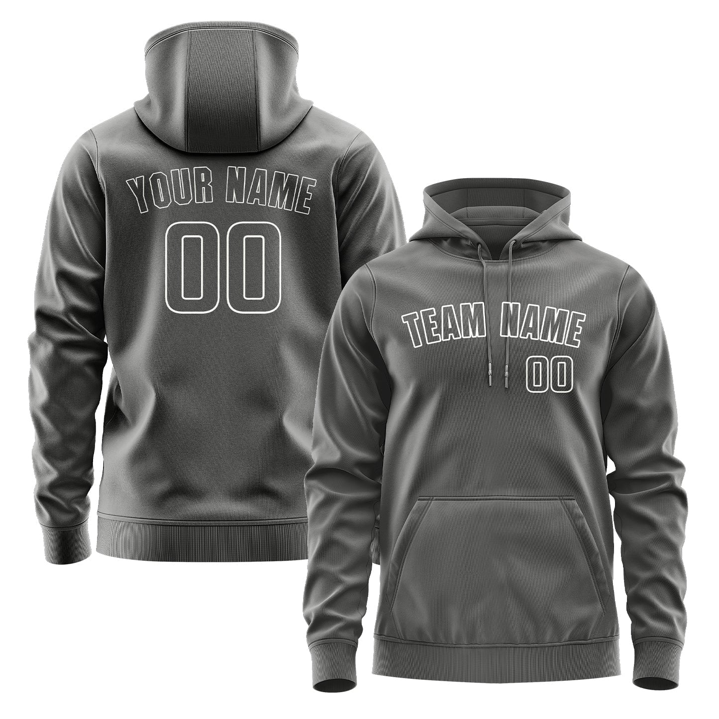 Custom Dark Grey Dark Grey Hoodie