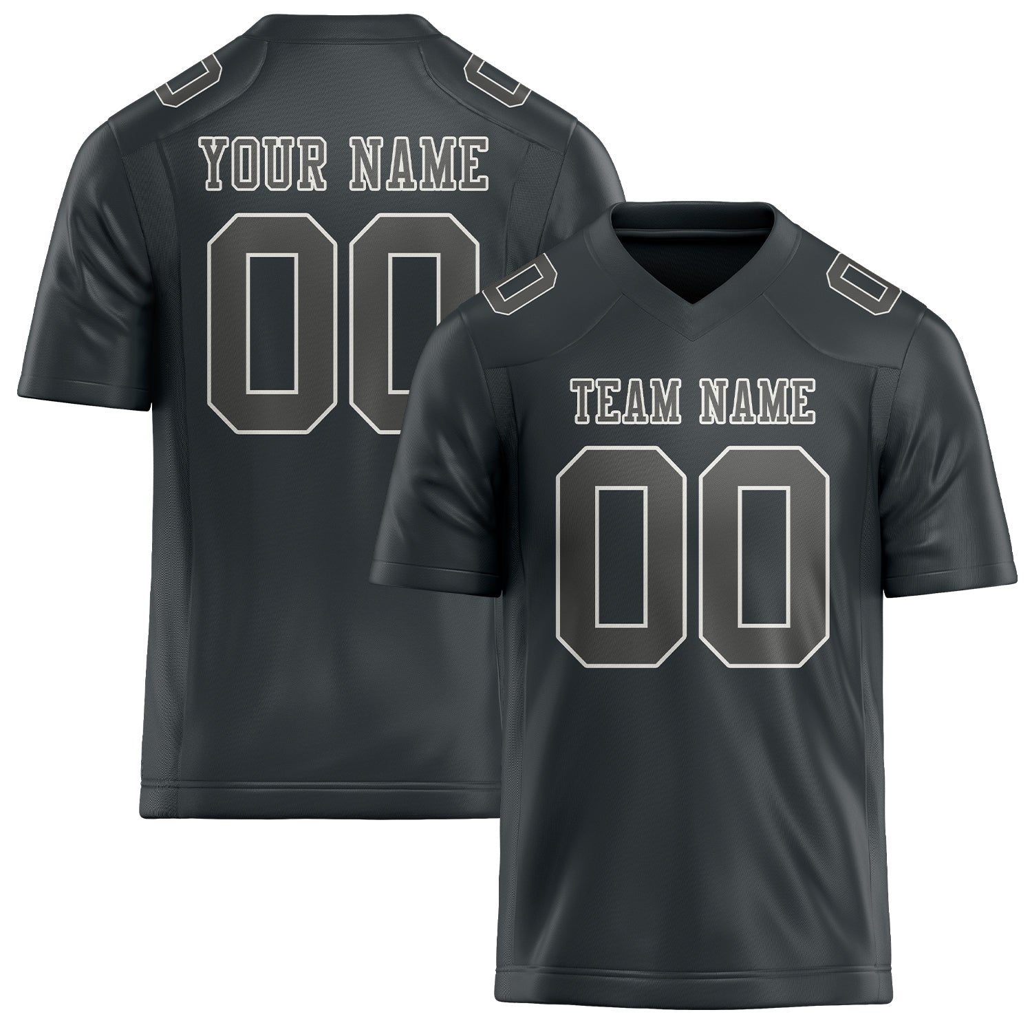 Custom Dark Grey Dark Grey Football Jersey