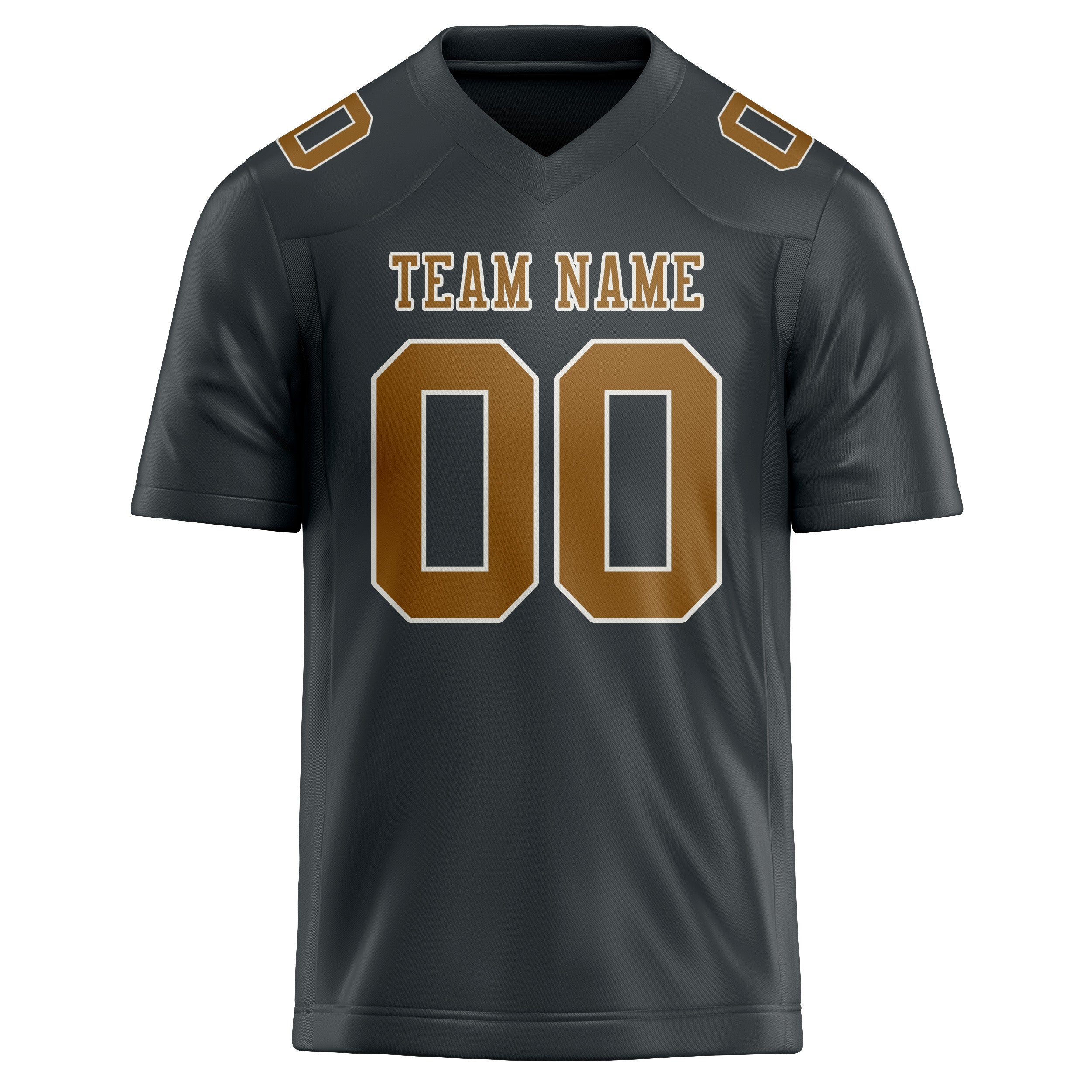 Custom Dark Grey Khaki Football Jersey