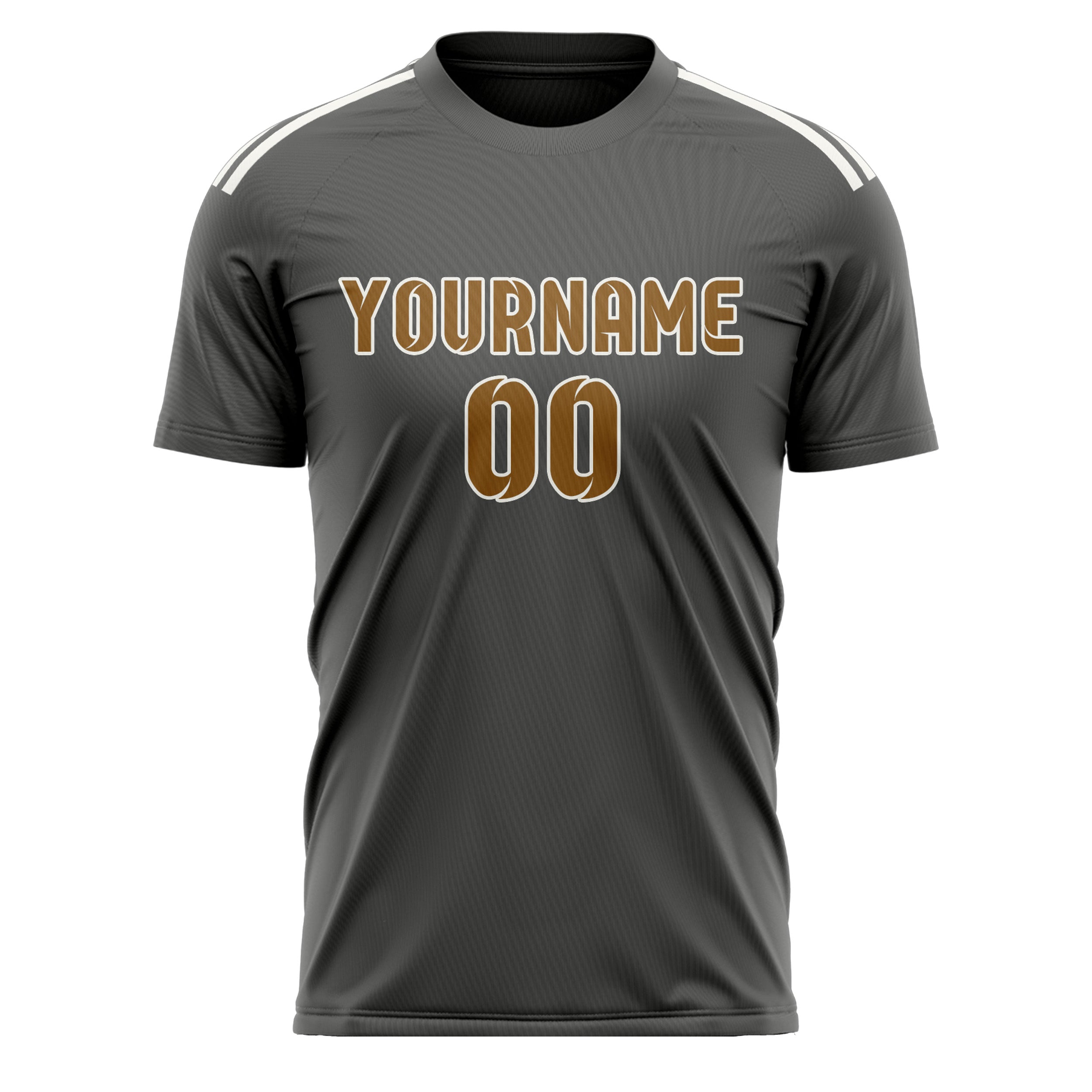 Custom Dark Grey Khaki Soccer Jersey
