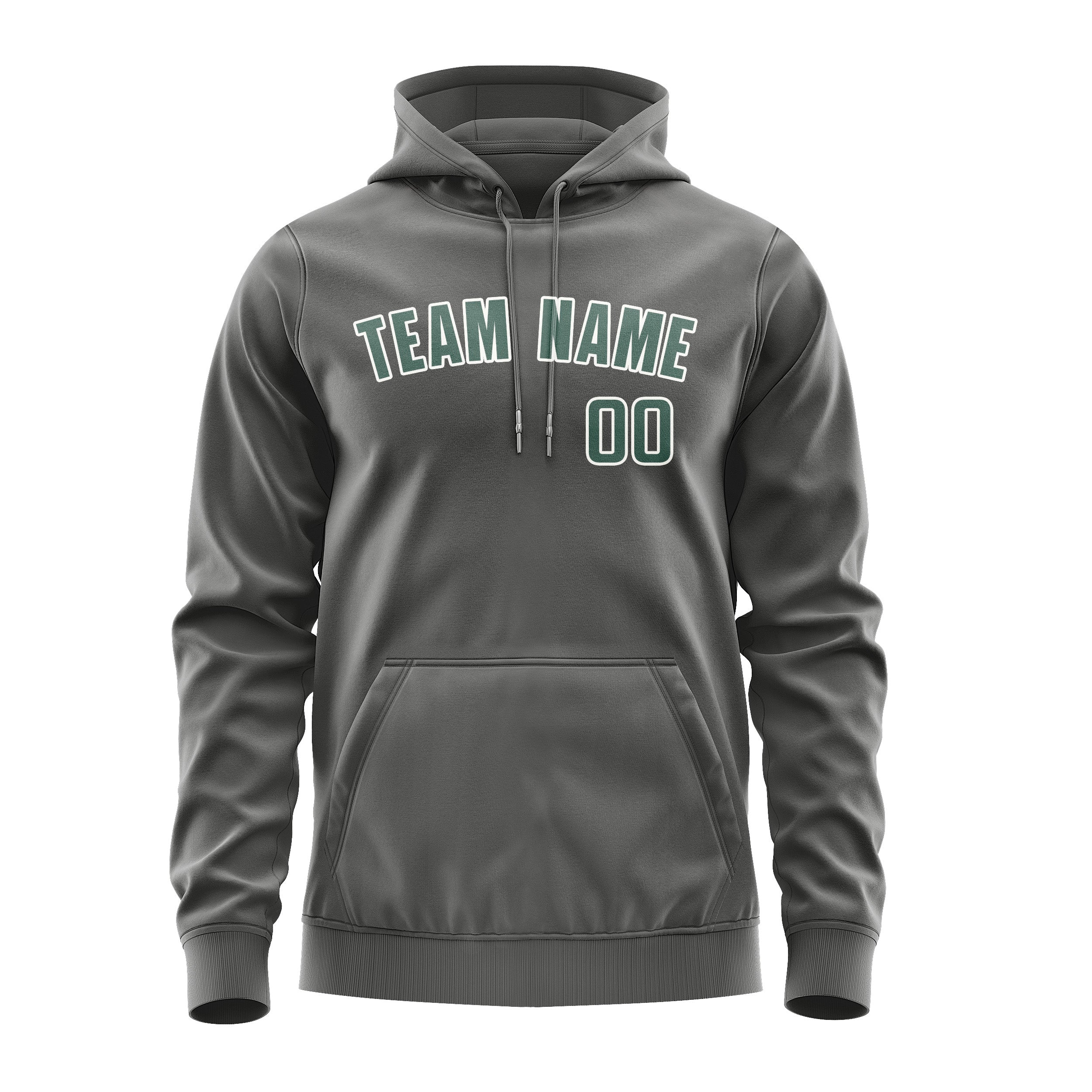 Custom Dark Grey Blue Green Hoodie