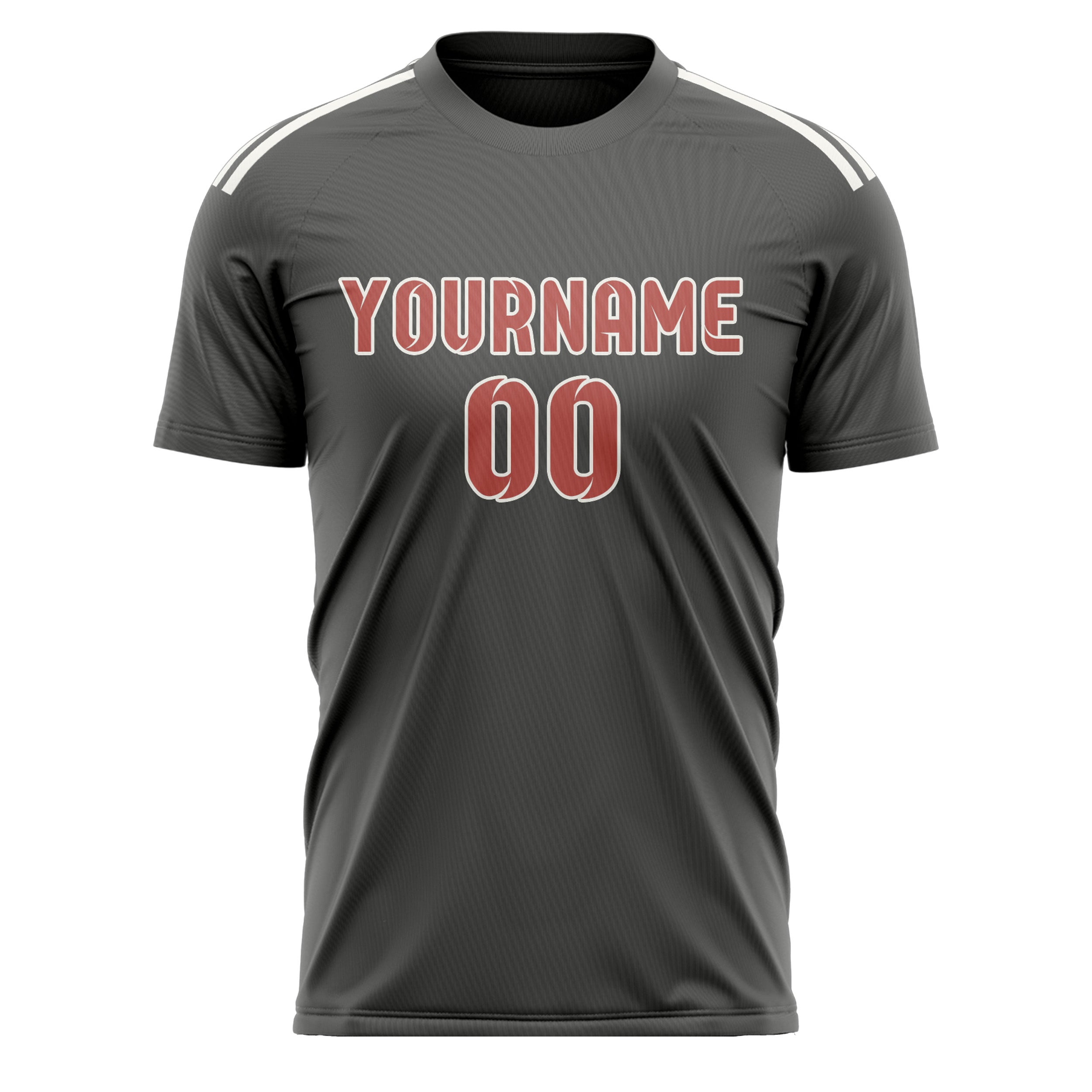 Custom Dark Grey Copper Rose Soccer Jersey