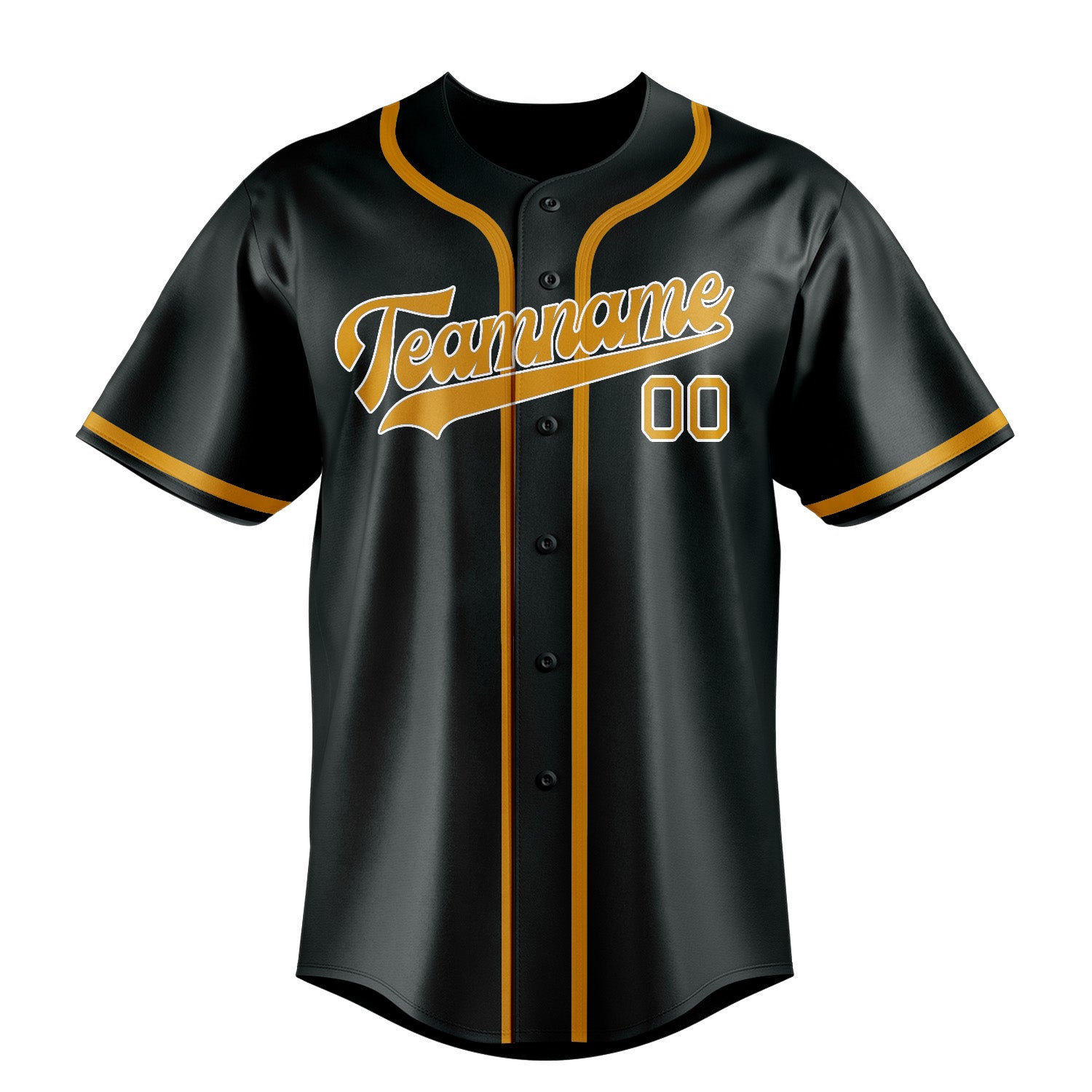 Custom Dark Grey Yellow Baseball Jersey