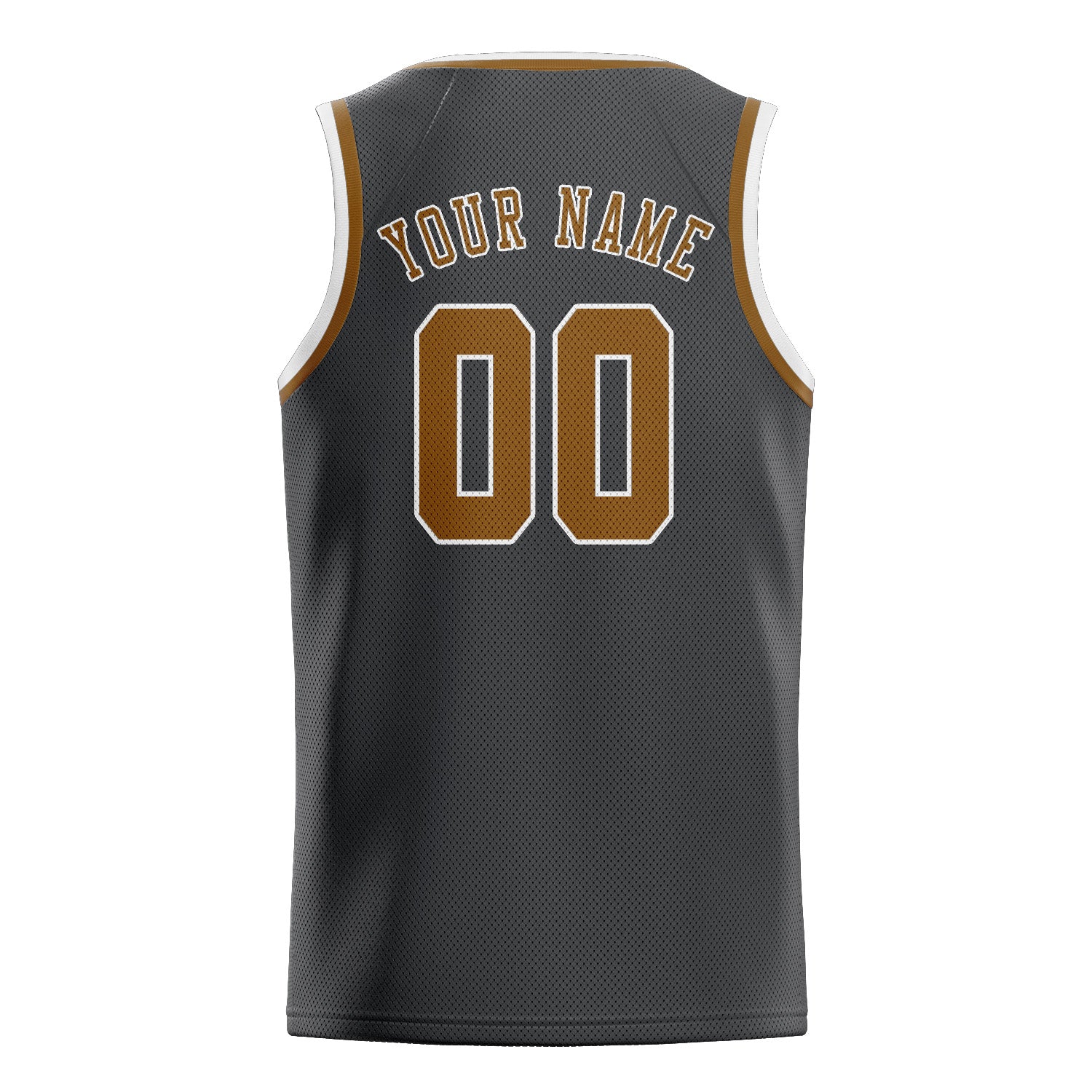 Custom Dark Grey Khaki Basketball Jersey