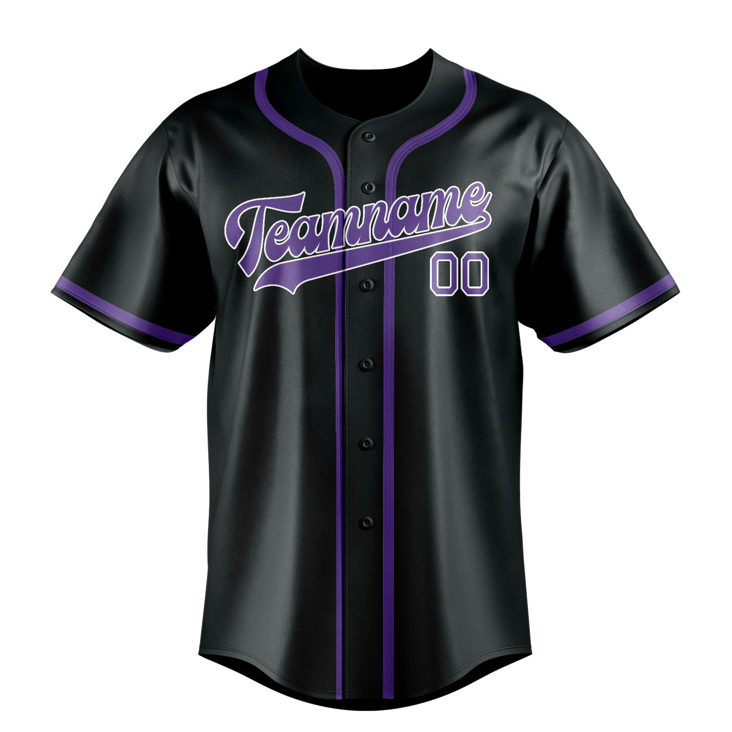 Custom Dark Grey Light Purple Baseball Jersey