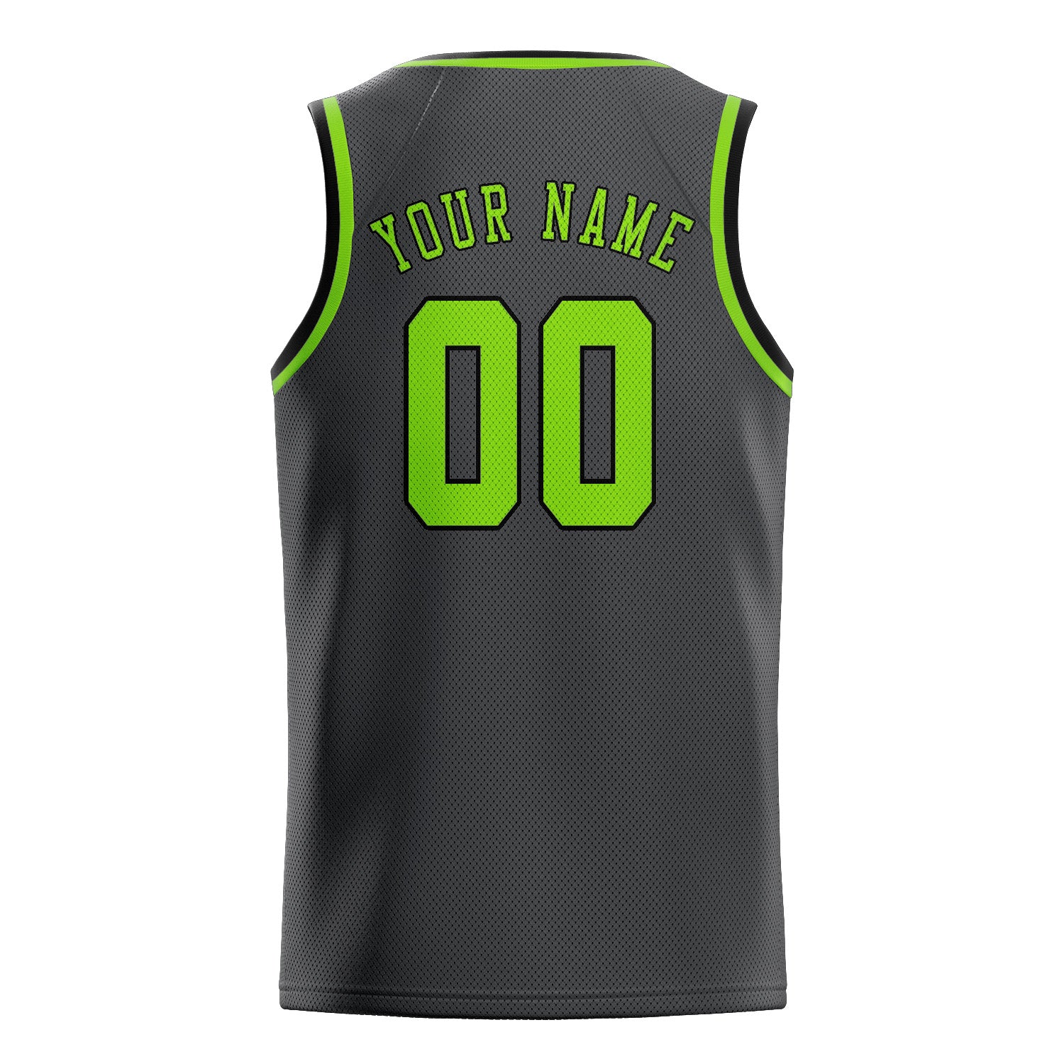 Custom Dark Grey Emerald Green Basketball Jersey