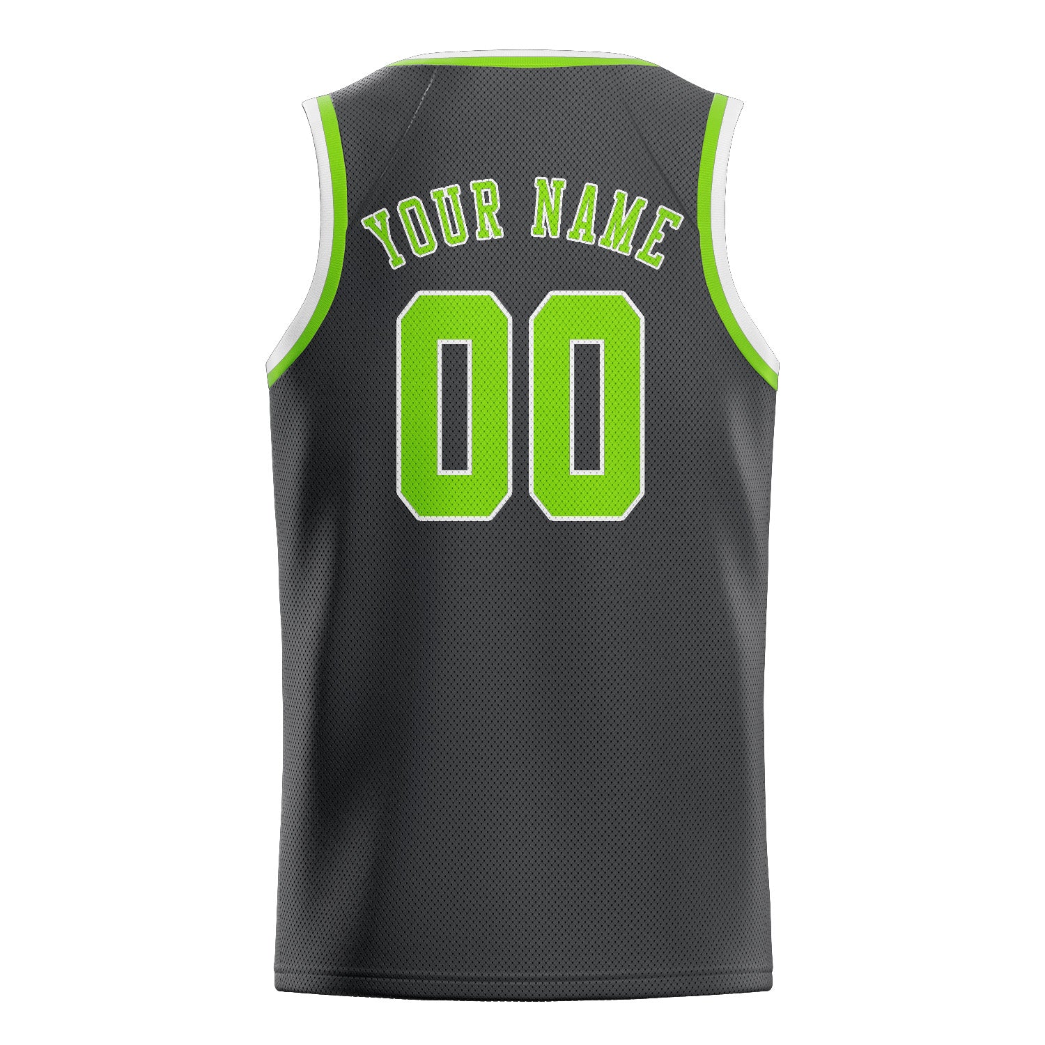 Custom Dark Grey Emerald Green Basketball Jersey