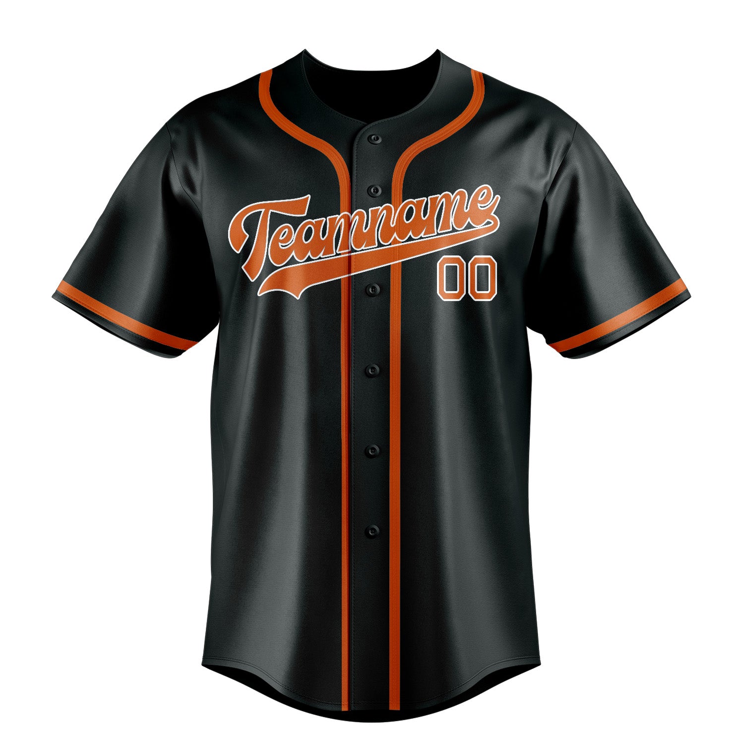Custom Dark Grey Orange Baseball Jersey