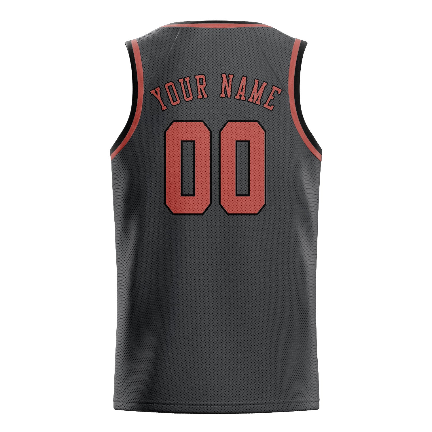 Custom Dark Grey Copper Rose Basketball Jersey