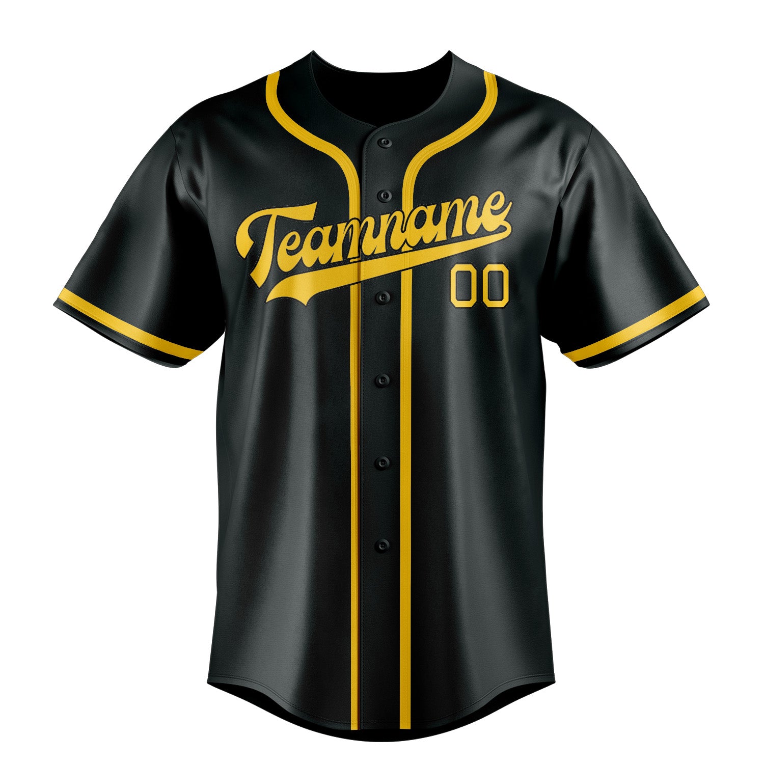 Custom Dark Grey Gold Baseball Jersey