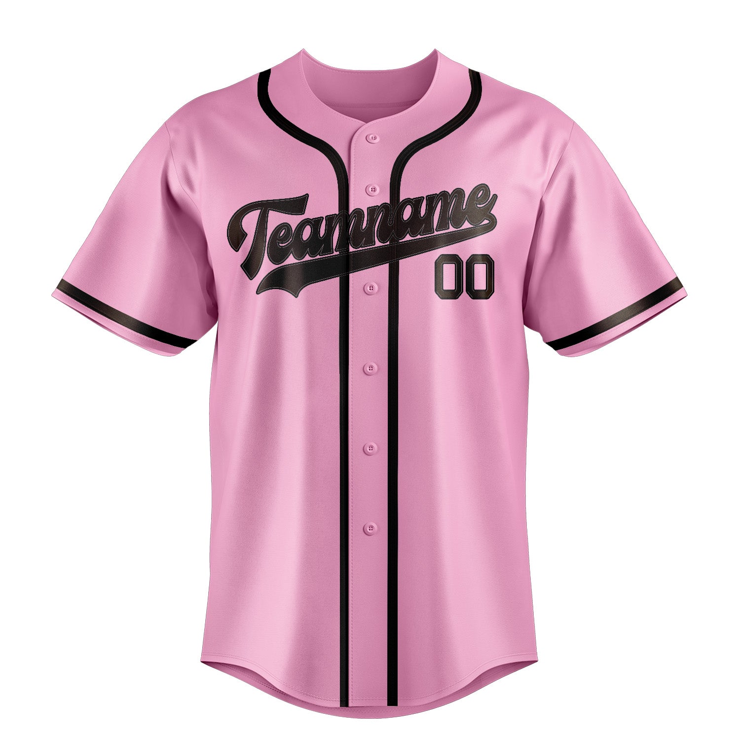 Custom Light Pink Brown Baseball Jersey
