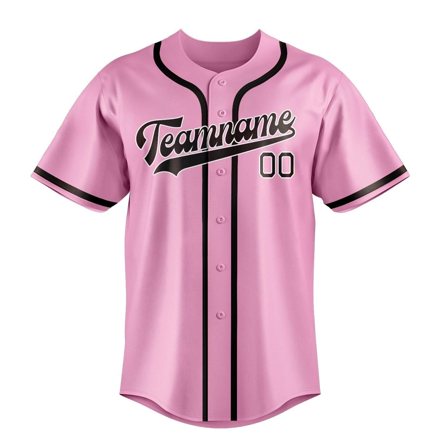 Custom Light Pink Brown Baseball Jersey
