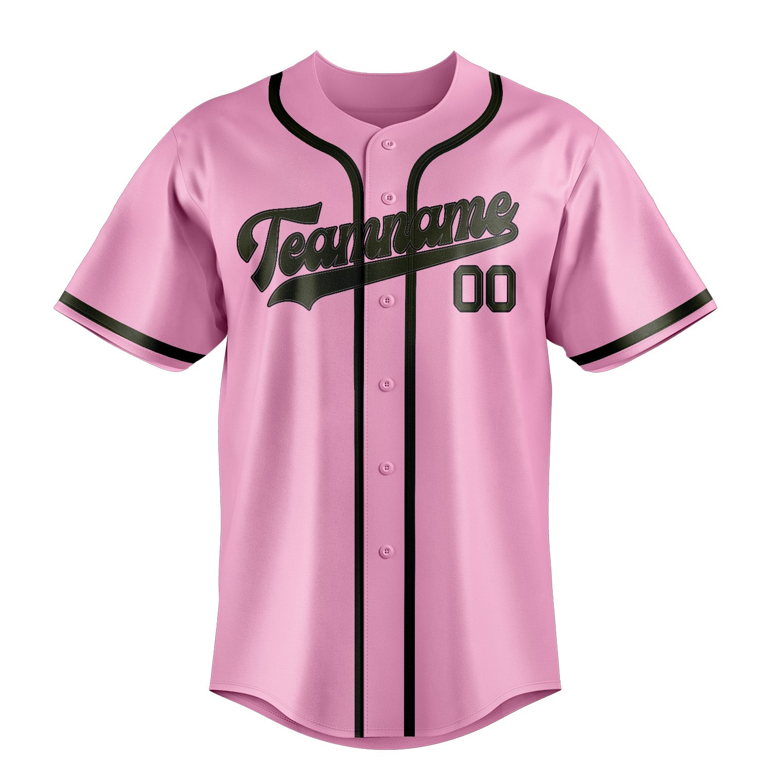 Custom Light Pink Olive Baseball Jersey