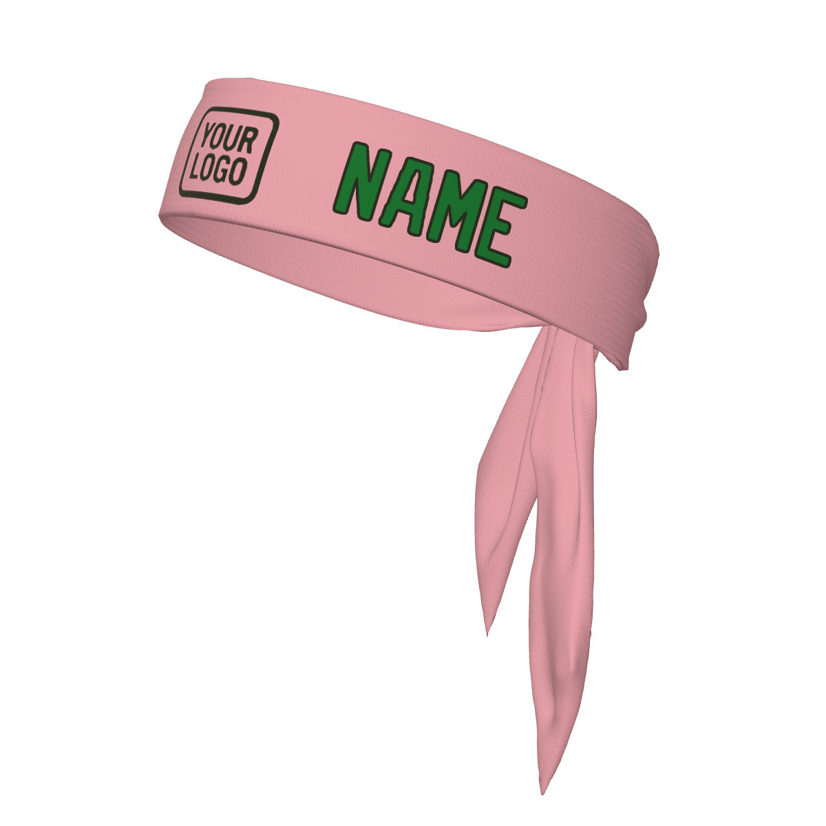 Custom Light Pink Emerald Green Headband