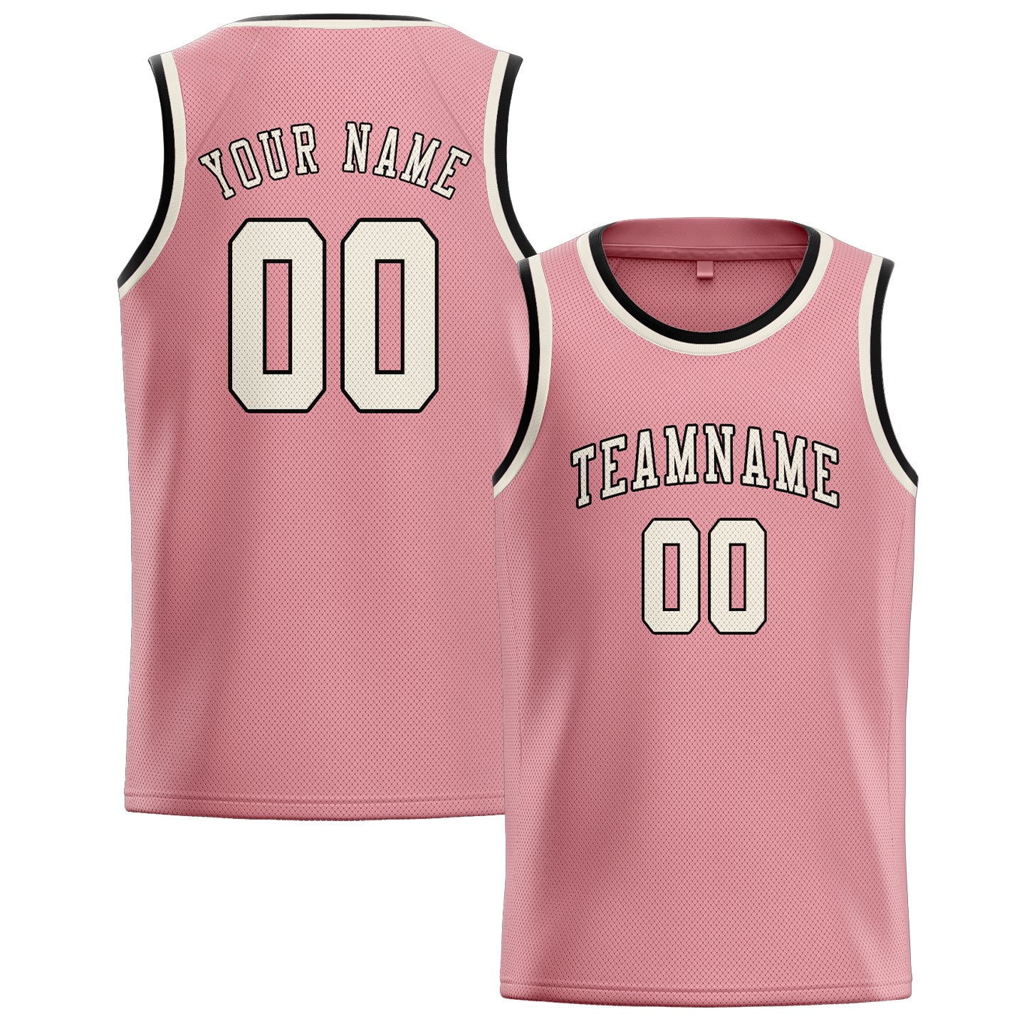 Custom Light Pink Cream Basketball Jersey