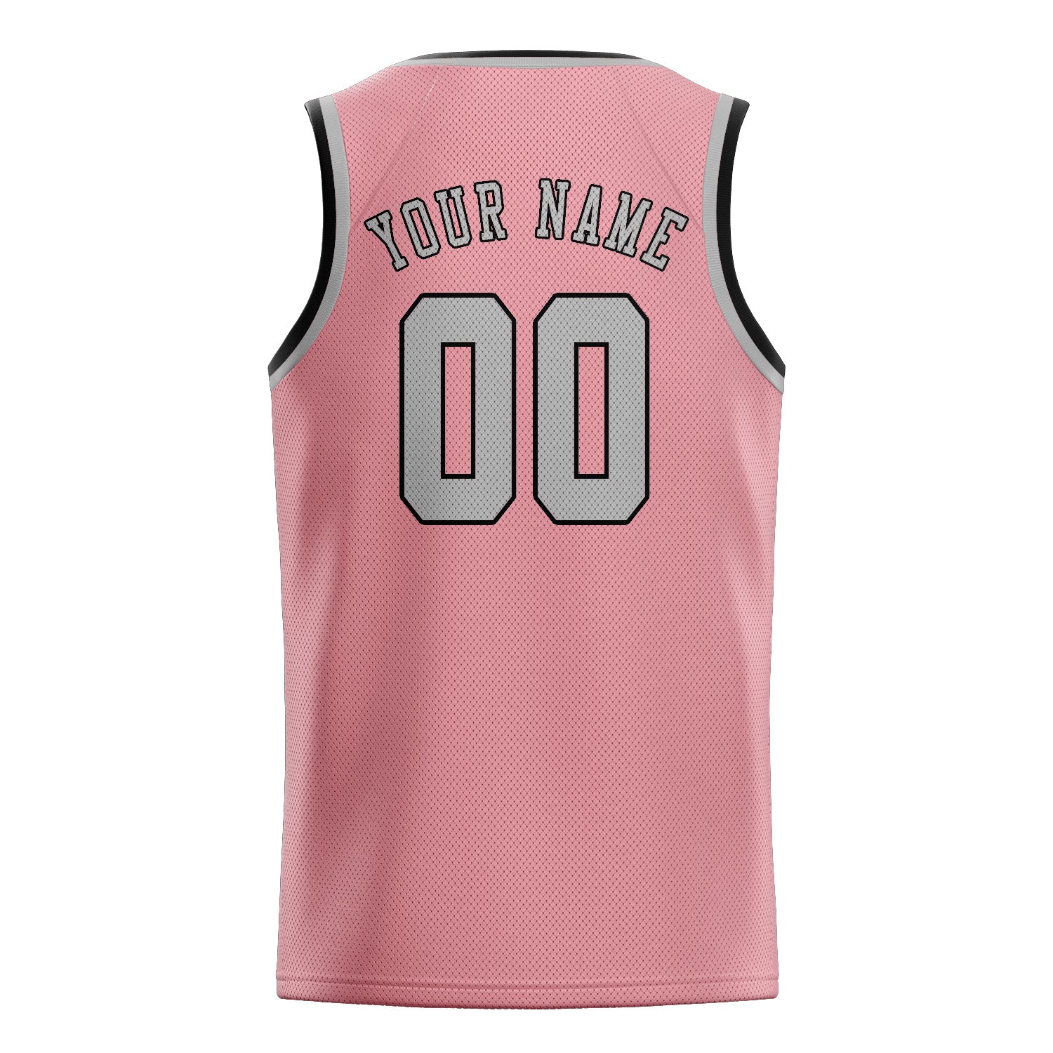 Custom Light Pink Gray Basketball Jersey
