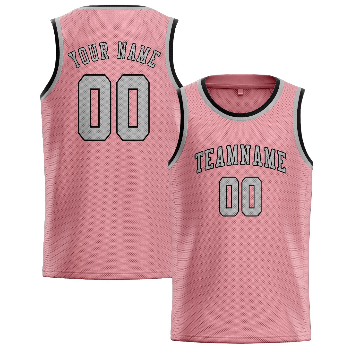 Custom Light Pink Gray Basketball Jersey
