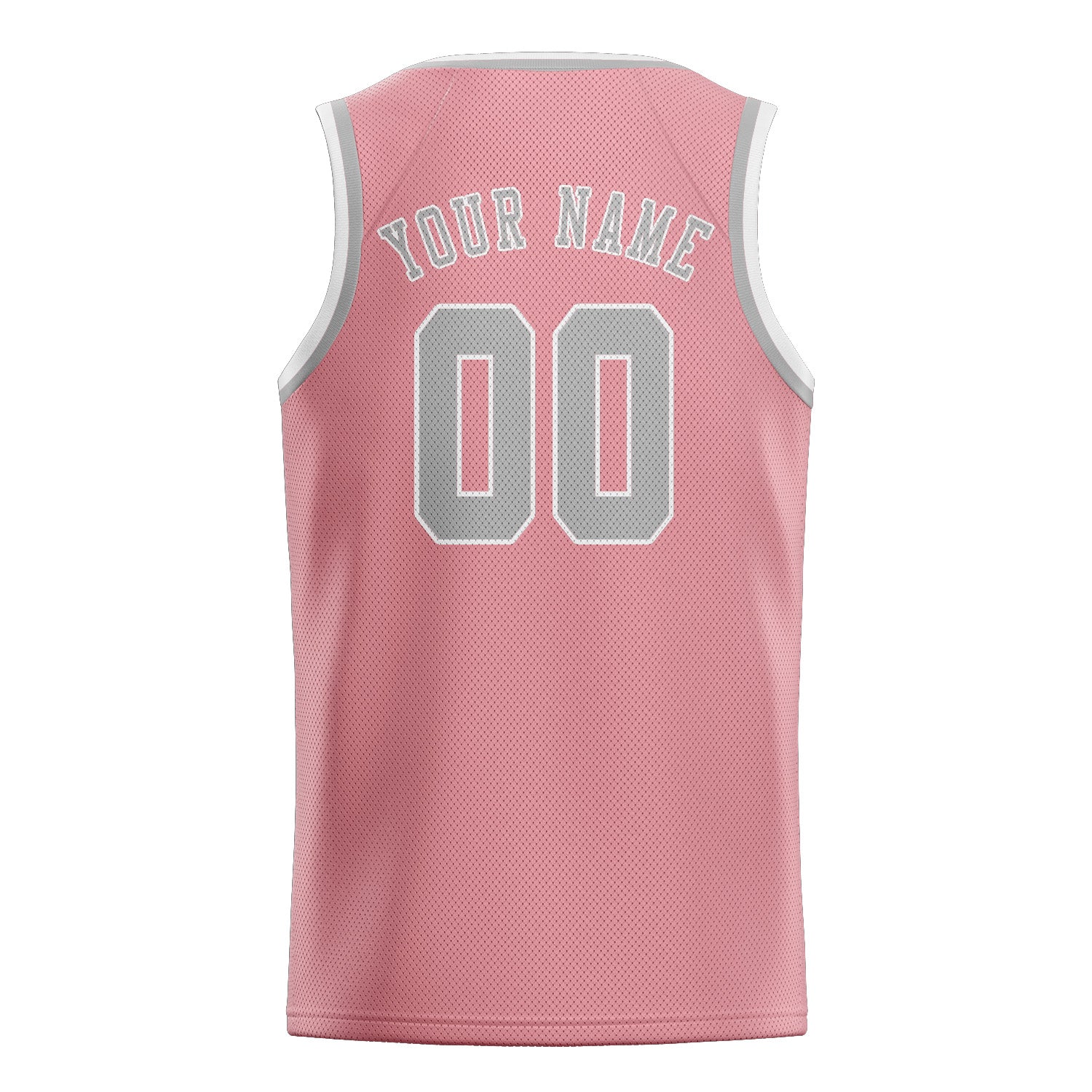 Custom Light Pink Gray Basketball Jersey