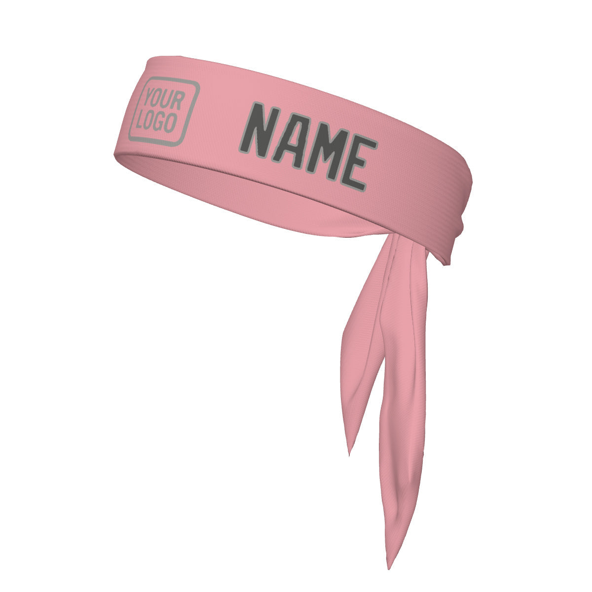 Custom Light Pink Dark Grey Headband