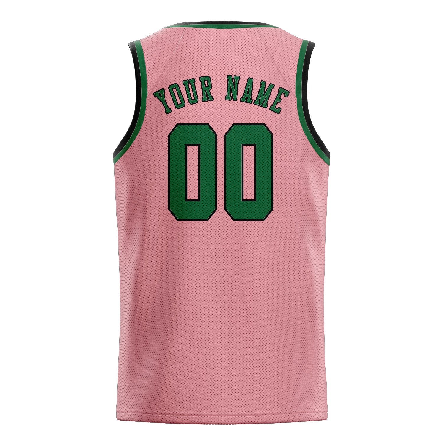 Custom Light Pink Green Basketball Jersey