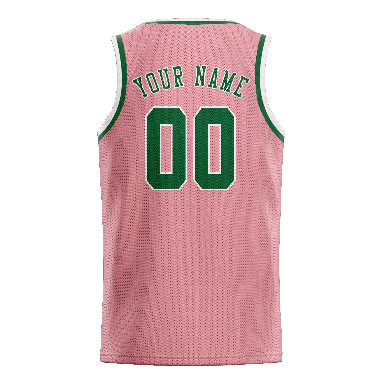 Custom Light Pink Green Basketball Jersey