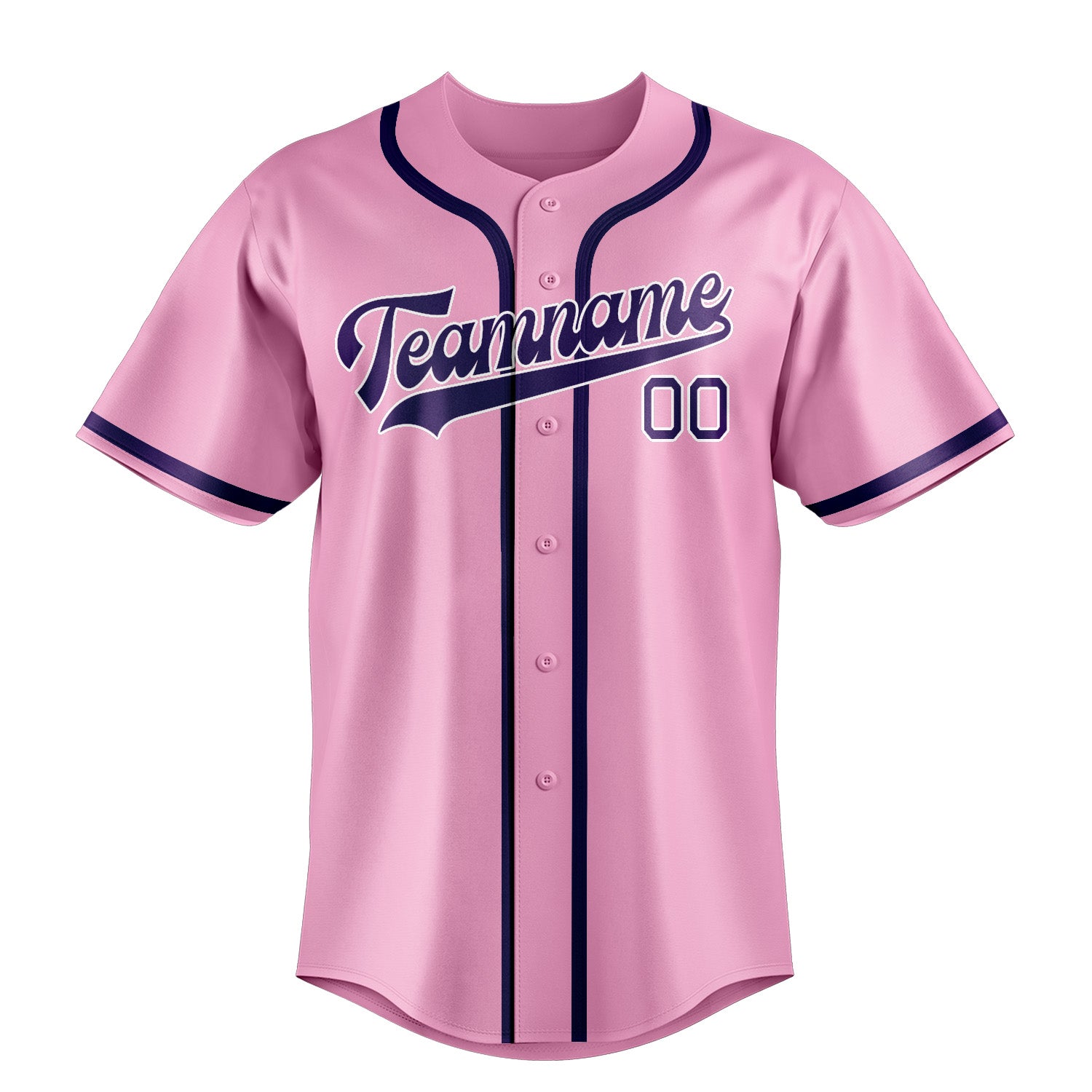 Custom Light Pink Purple Baseball Jersey