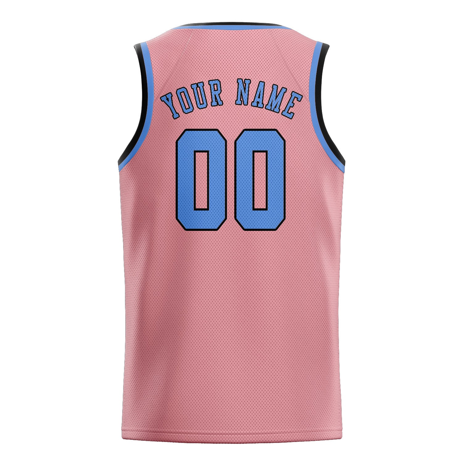 Custom Light Pink Light Blue Basketball Jersey