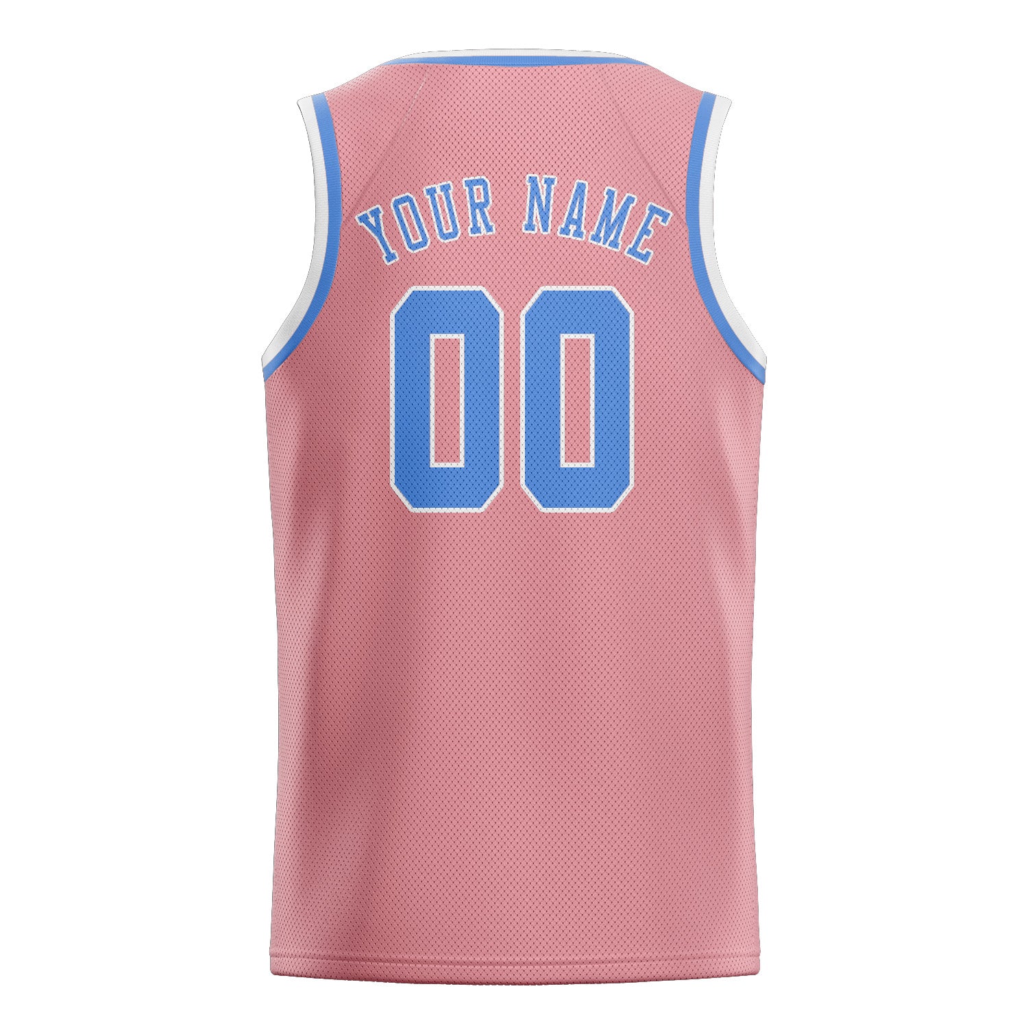 Custom Light Pink Light Blue Basketball Jersey