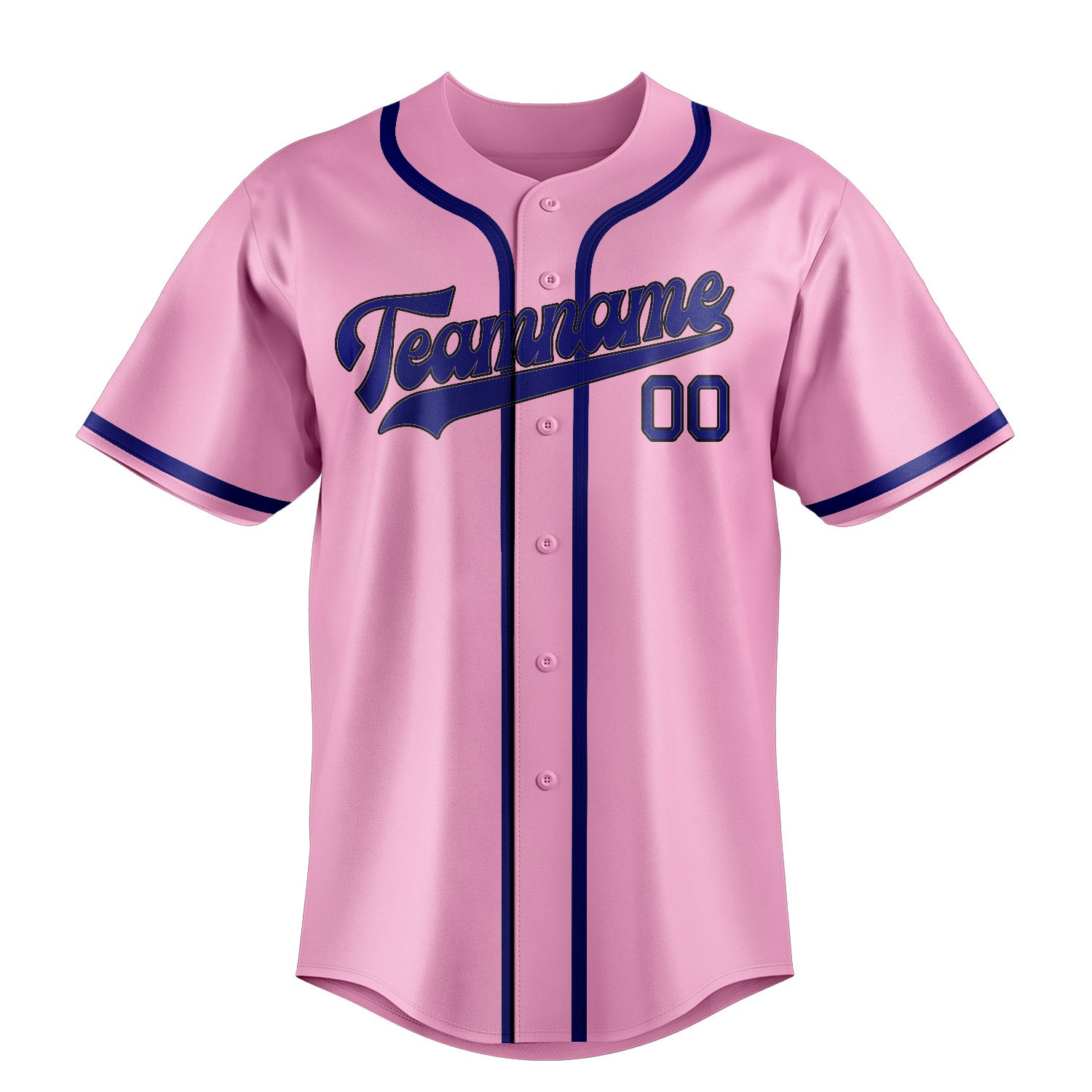 Custom Light Pink Sky Blue Baseball Jersey