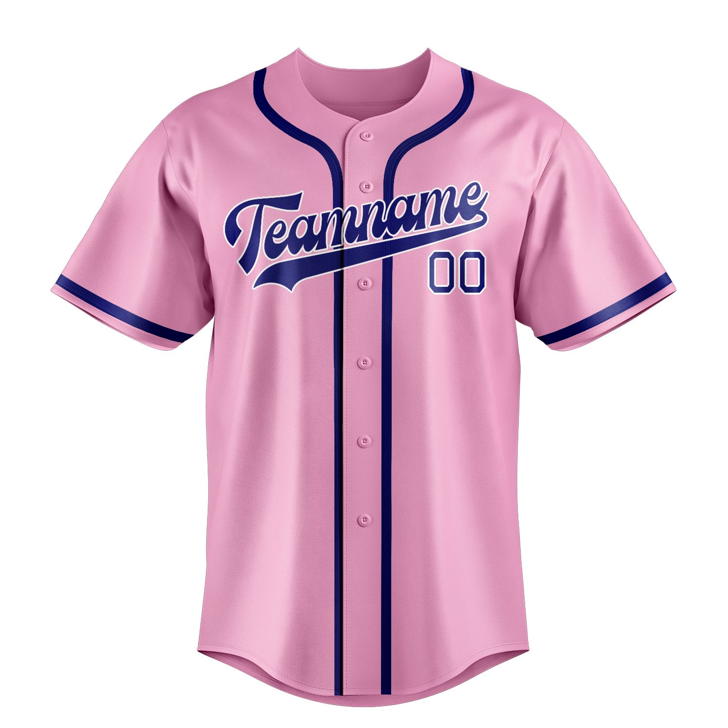 Custom Light Pink Sky Blue Baseball Jersey