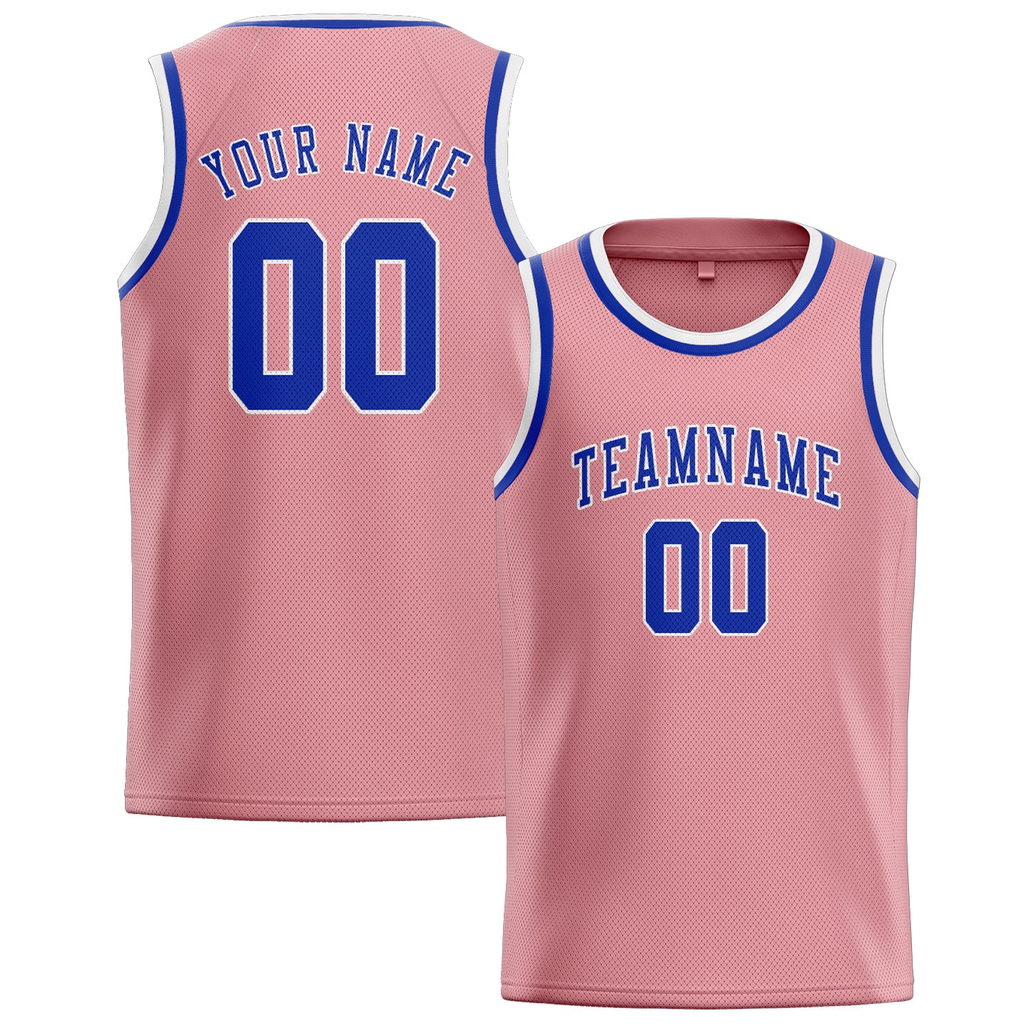Custom Light Pink Sky Blue Basketball Jersey