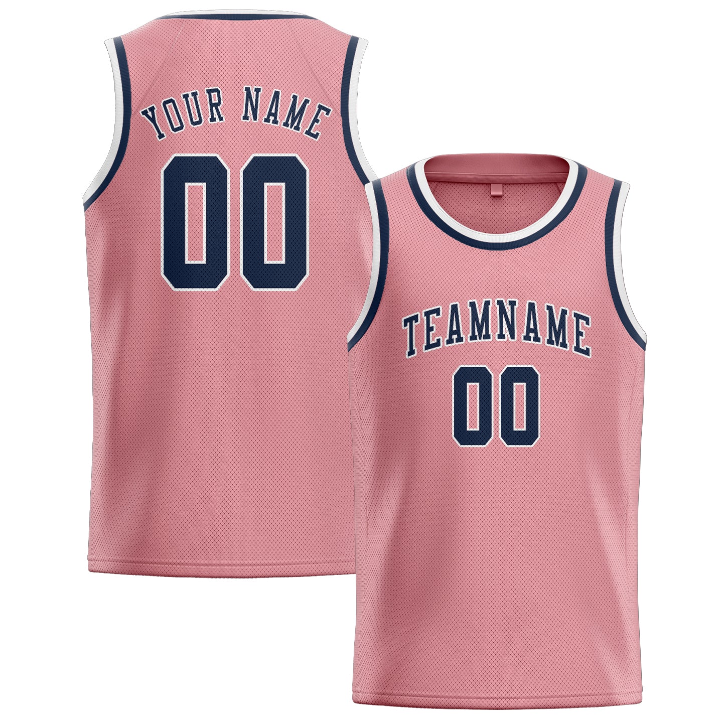 Custom Light Pink Blue Basketball Jersey