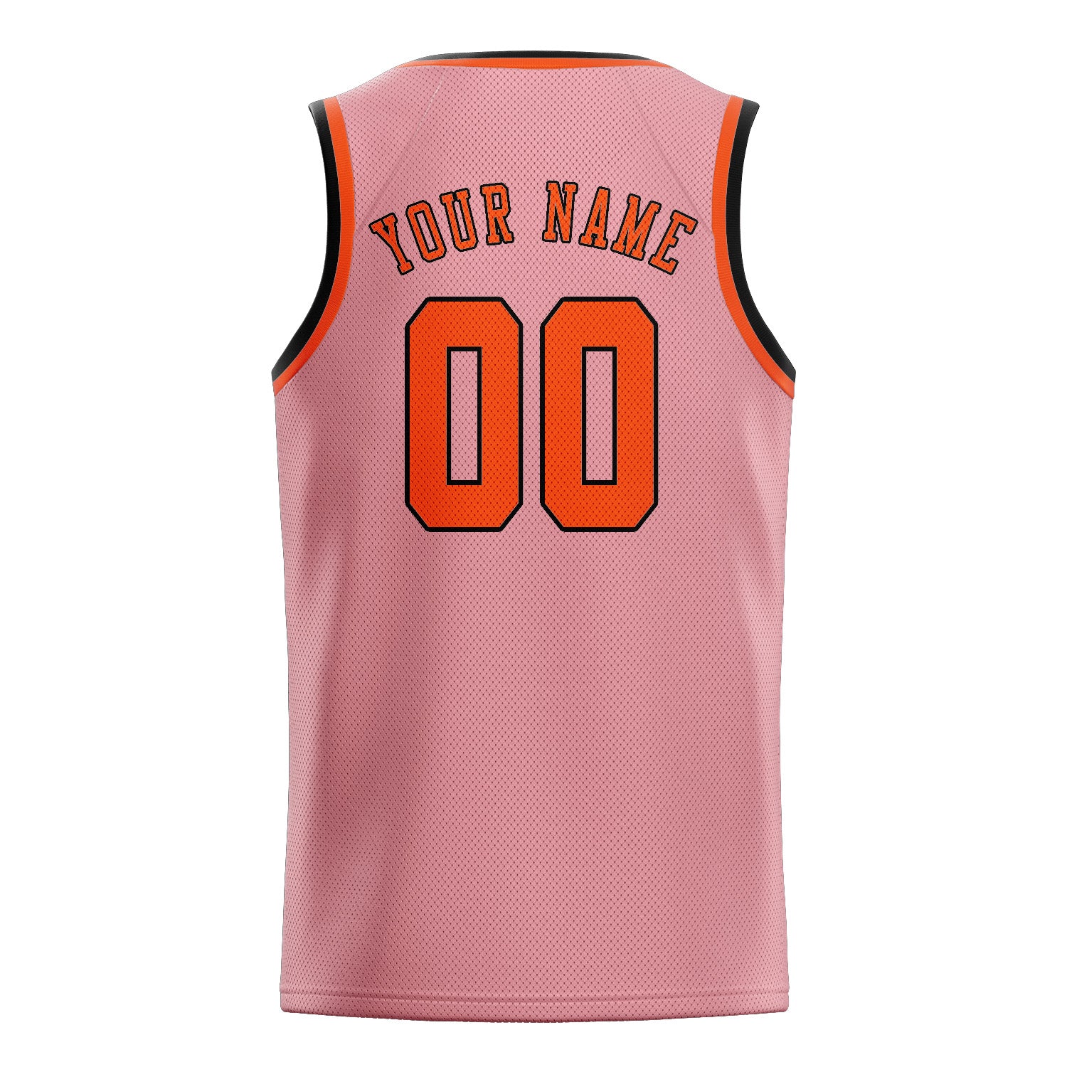 Custom Light Pink Orange Red Basketball Jersey
