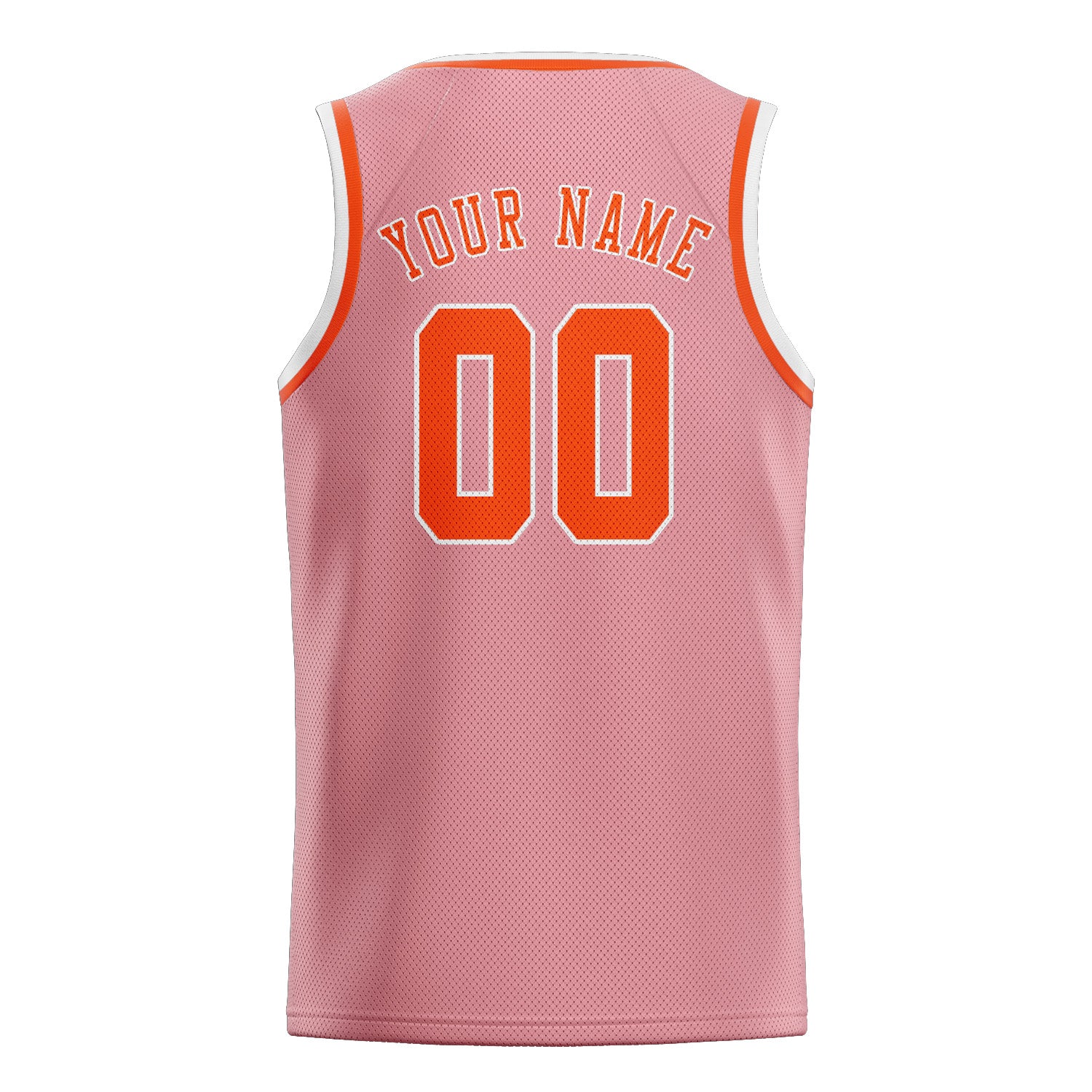 Custom Light Pink Orange Red Basketball Jersey