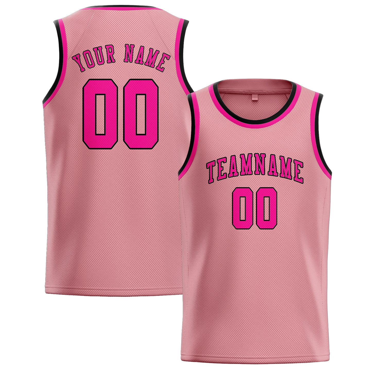 Custom Light Pink Pink Basketball Jersey