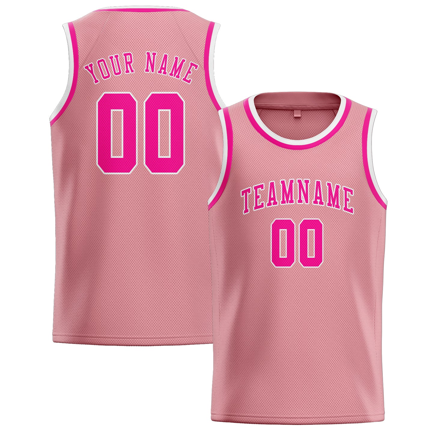 Custom Light Pink Pink Basketball Jersey