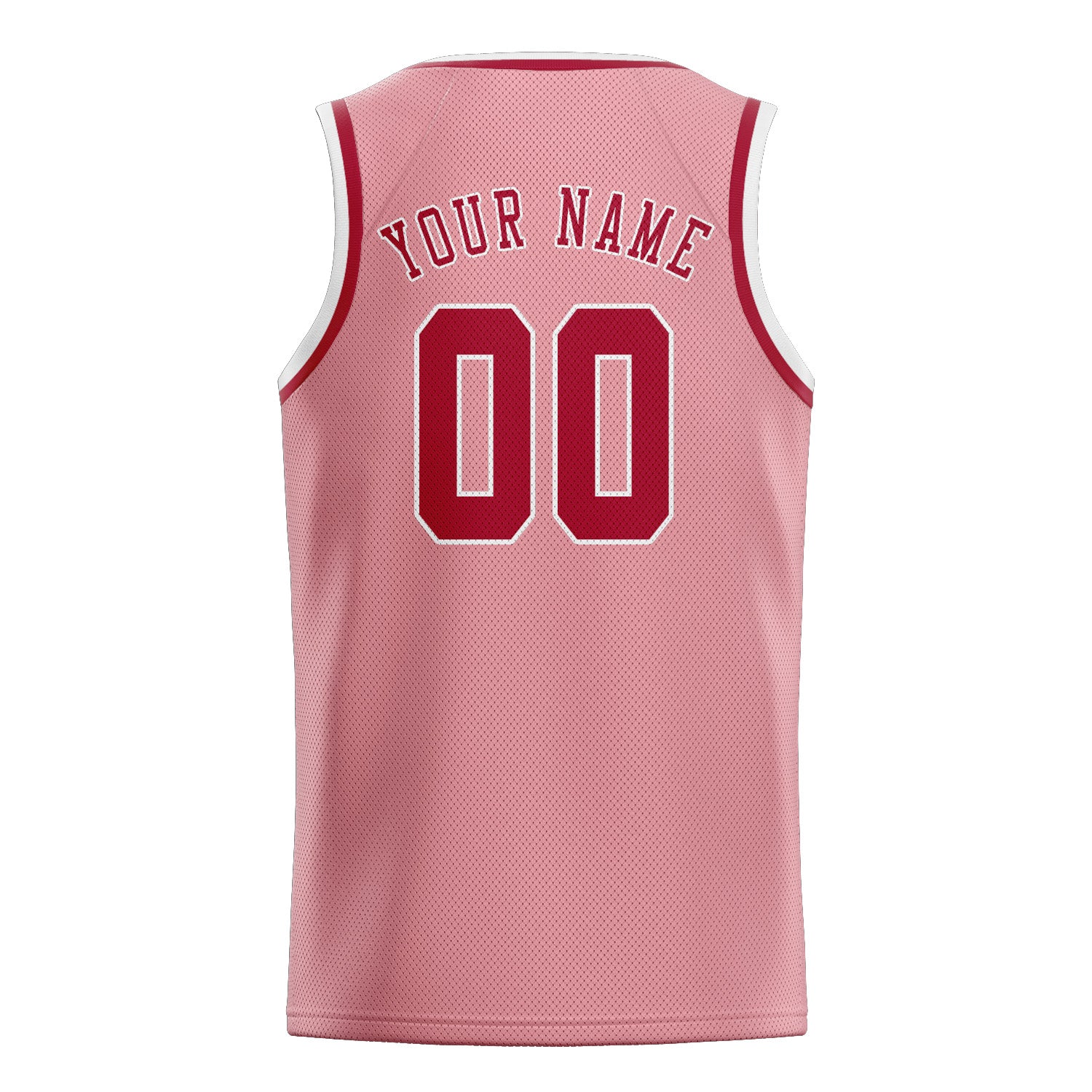 Custom Light Pink Red Basketball Jersey
