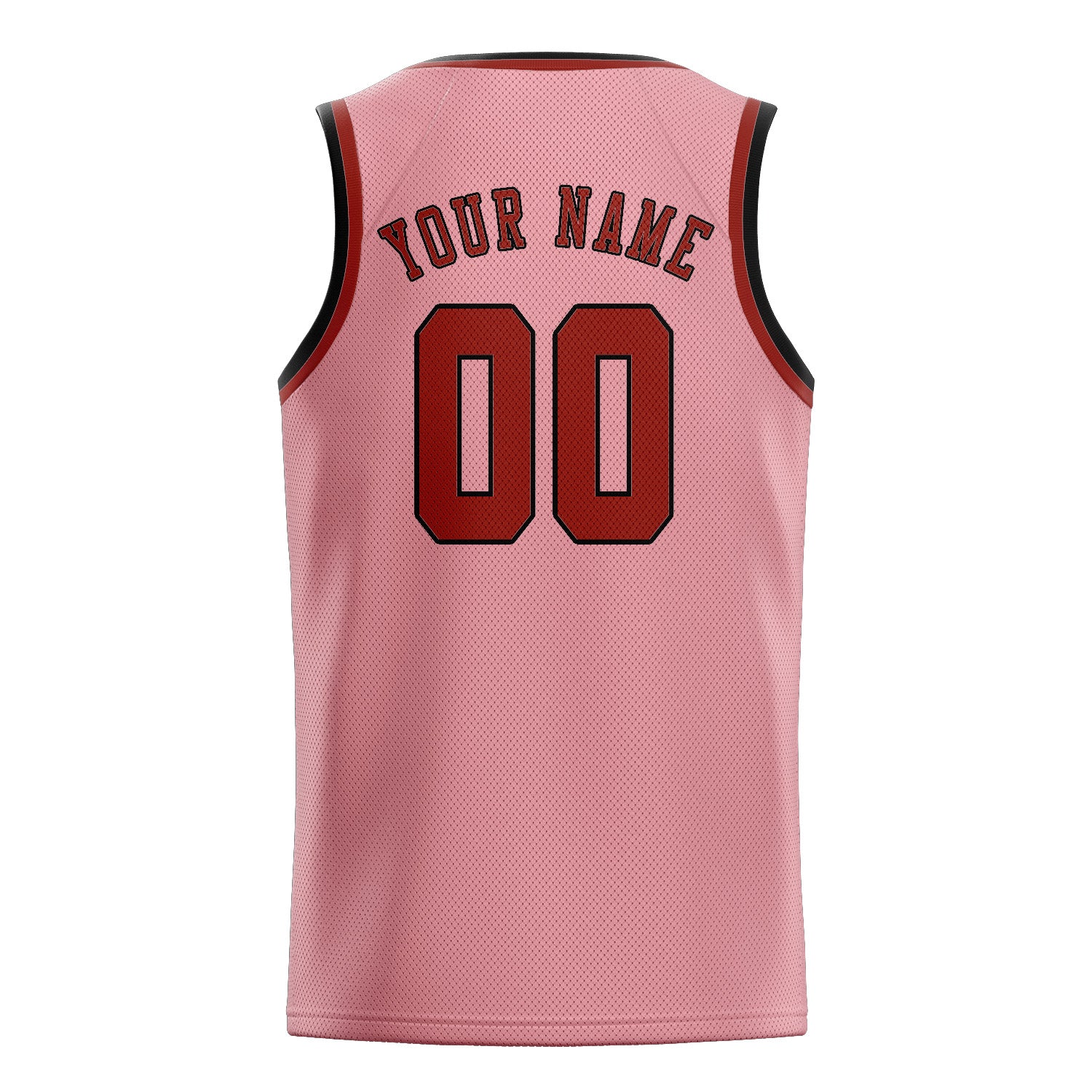 Custom Light Pink Coral Red Basketball Jersey