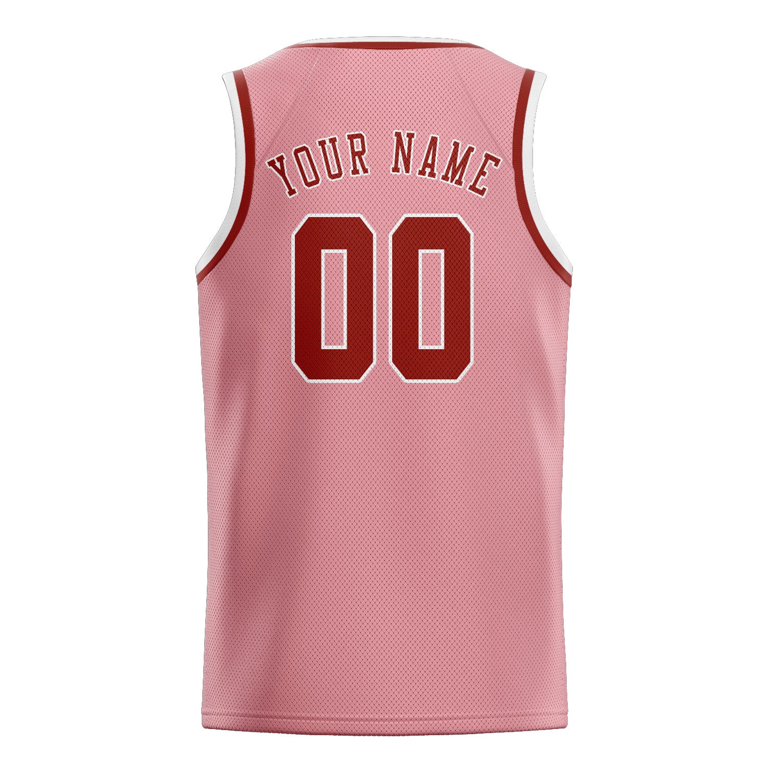 Custom Light Pink Coral Red Basketball Jersey