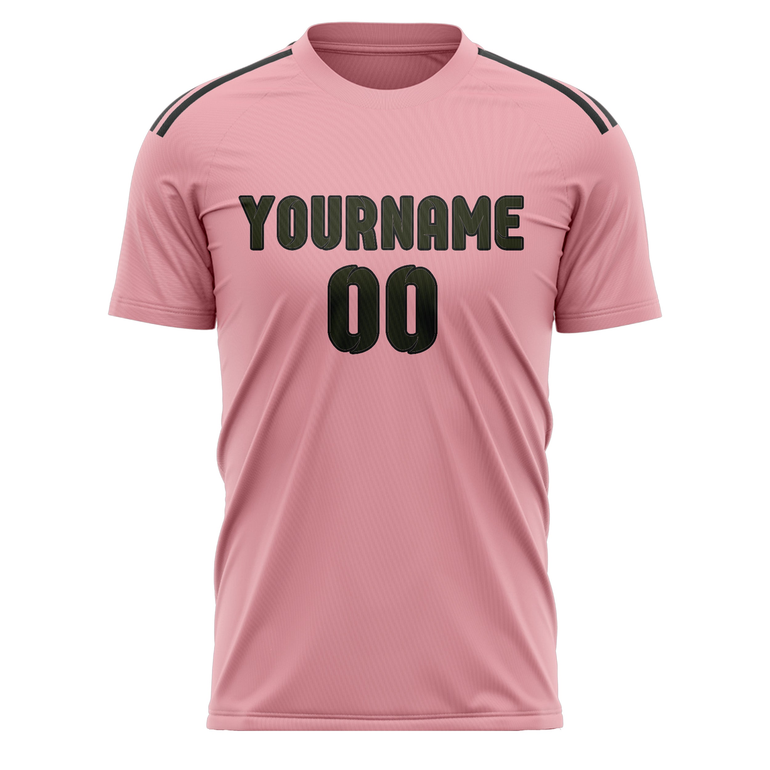 Custom Light Pink Olive Soccer Jersey