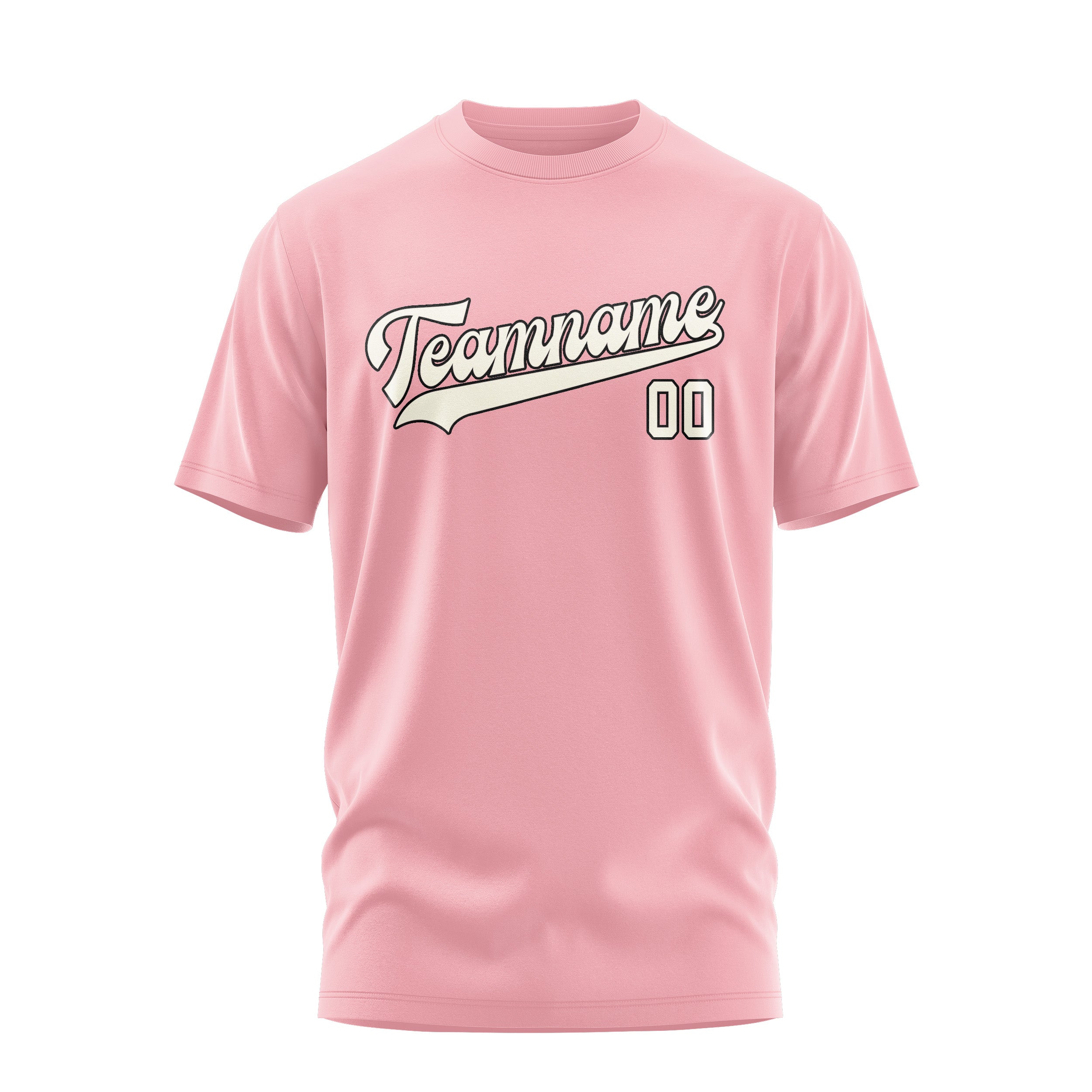Custom Light Pink Cream T-Shirt