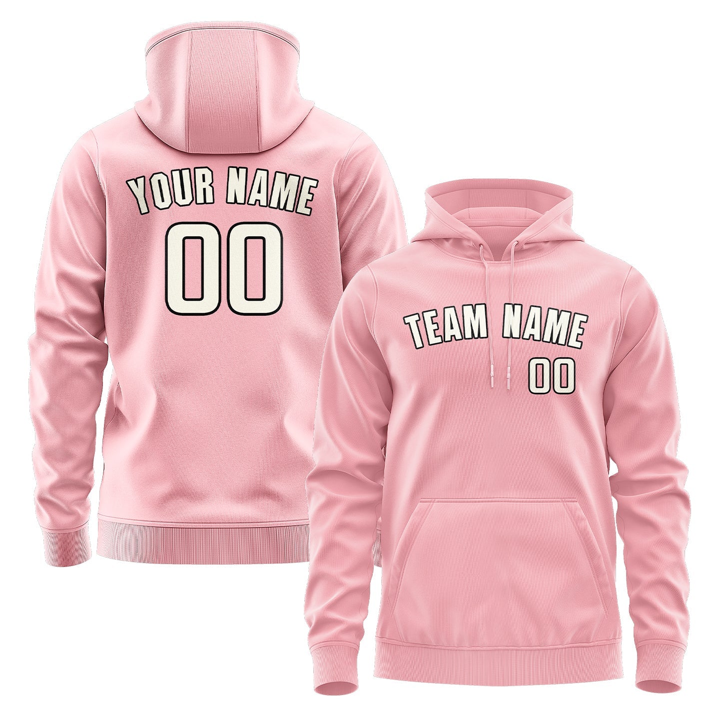 Custom Light Pink Cream Hoodie