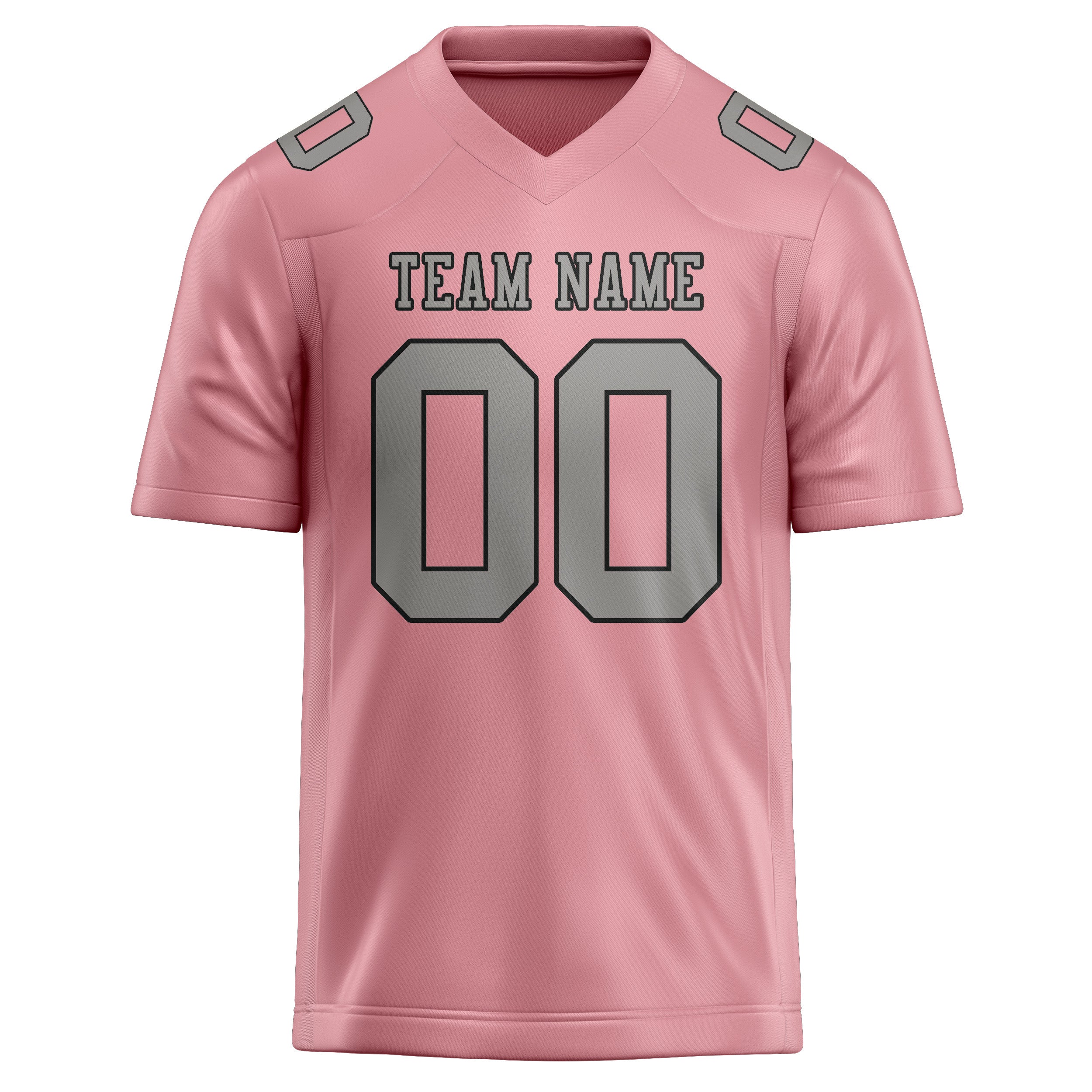 Custom Light Pink Gray Football Jersey