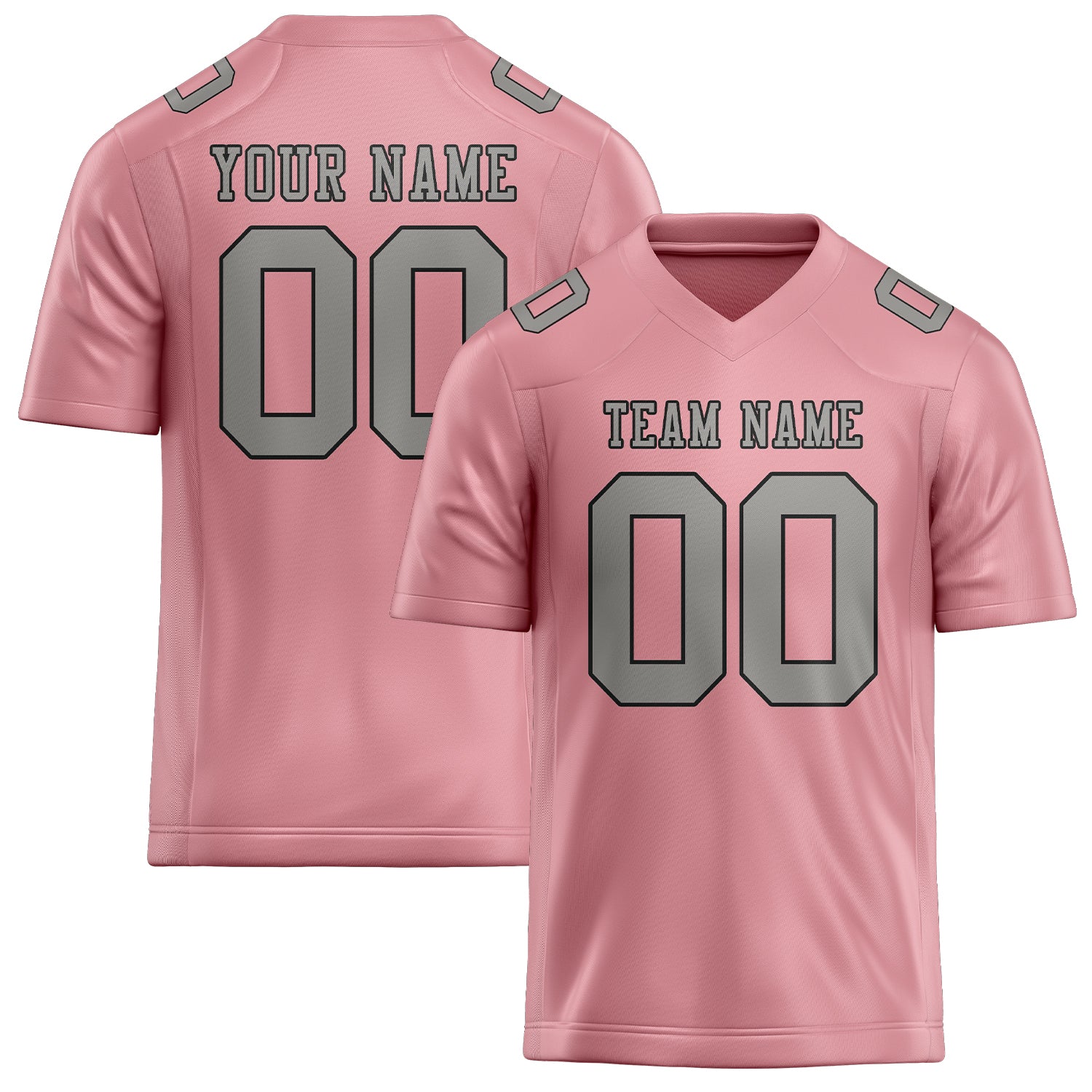 Custom Light Pink Gray Football Jersey