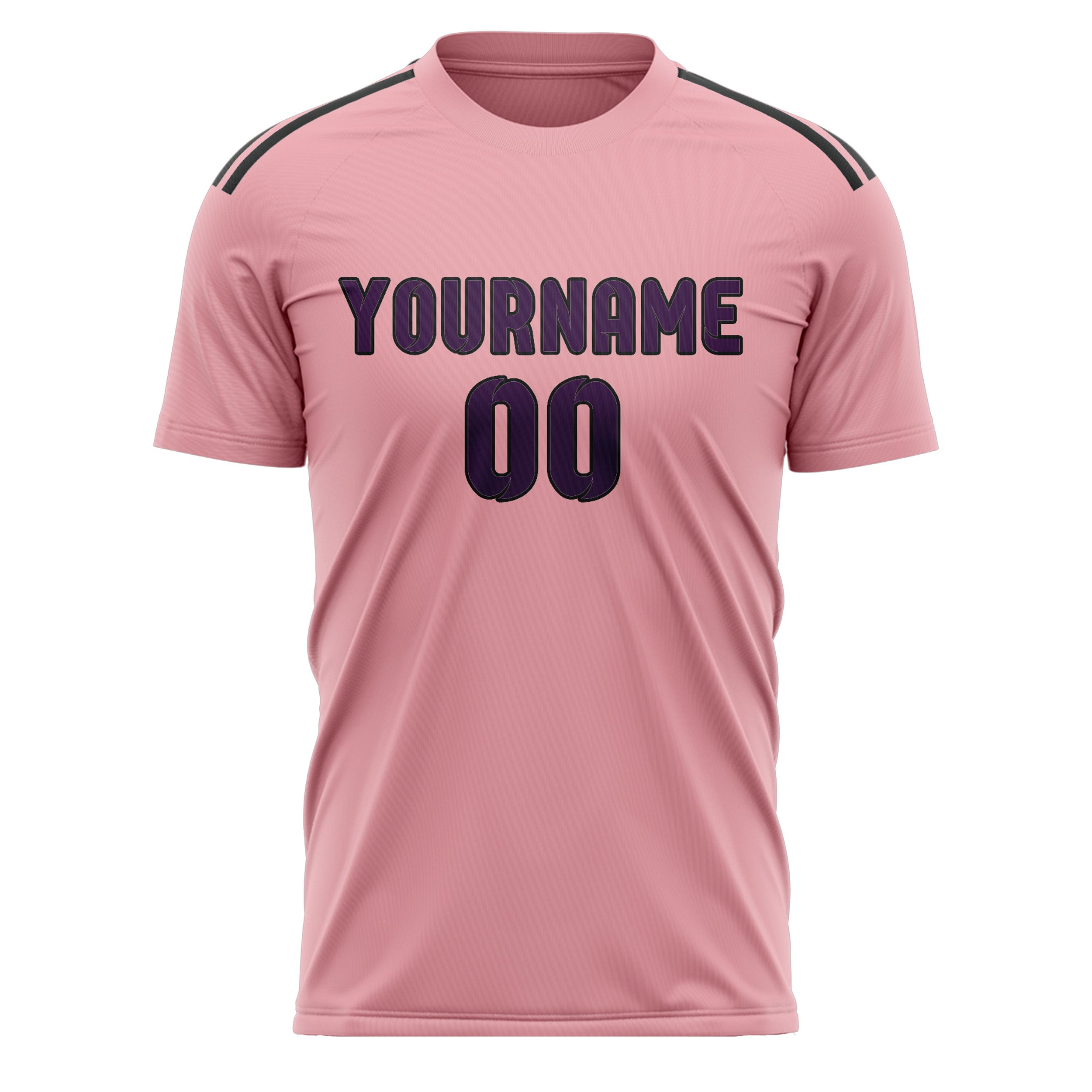 Custom Light Pink Purple Soccer Jersey