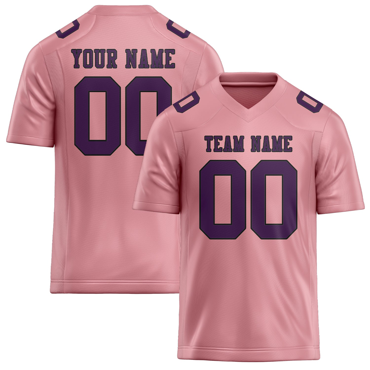 Custom Light Pink Purple Football Jersey
