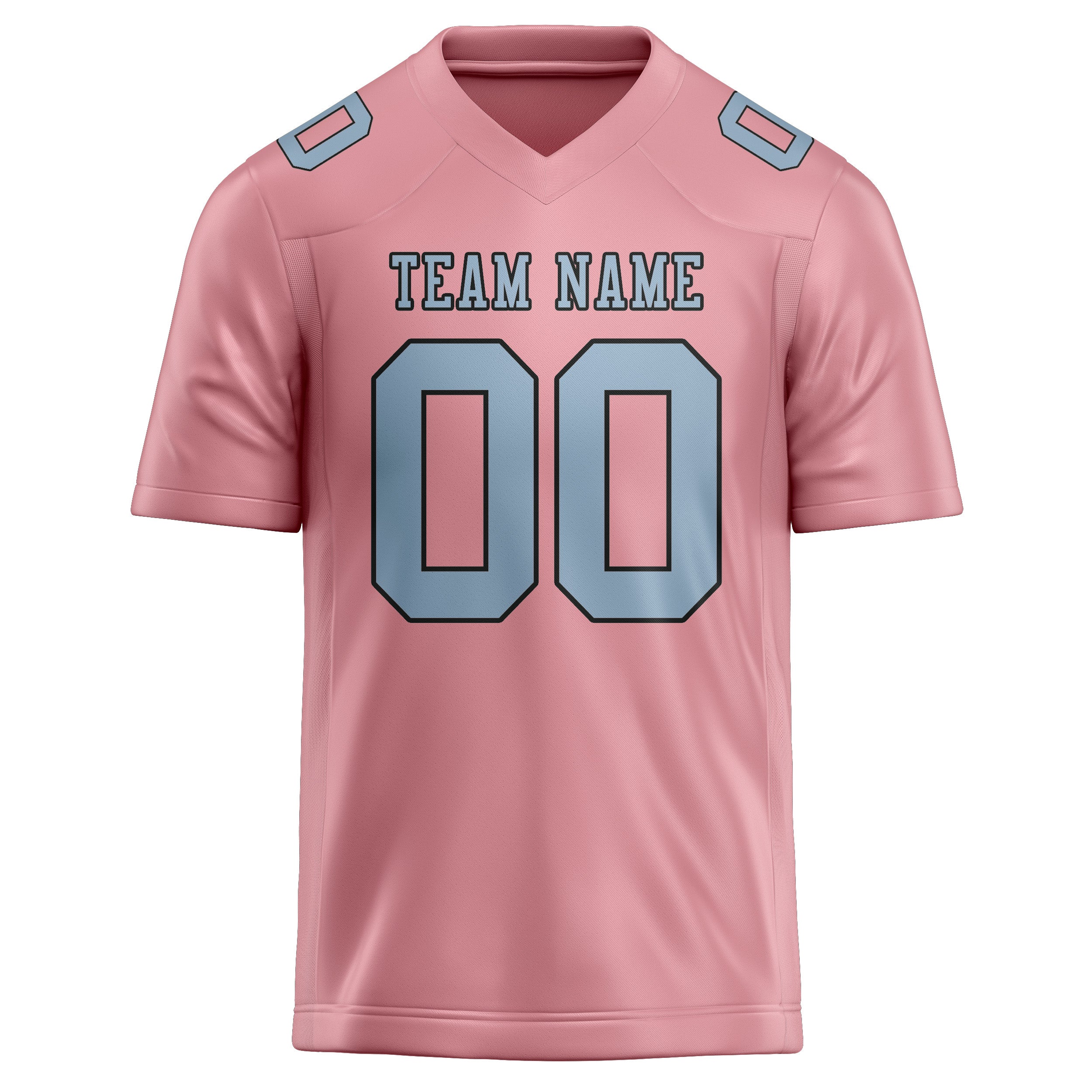 Custom Light Pink Light Blue Football Jersey